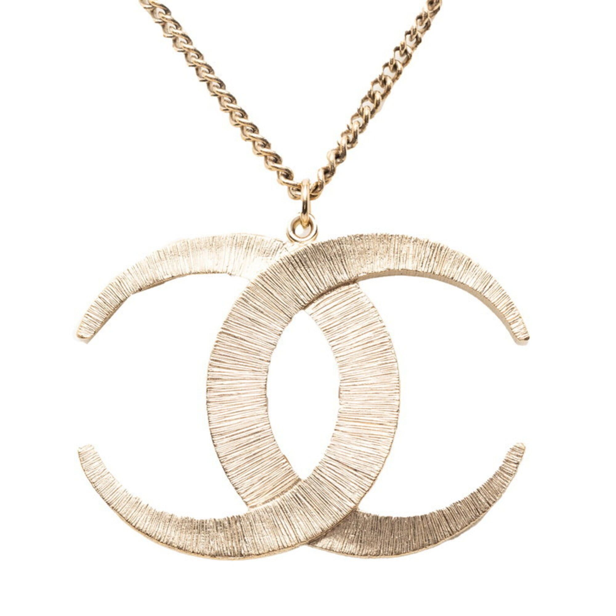 Chanel Chanel Coco Mark Necklace, Gold Plated, Rhinestones, Women's CHANEL Size ONE SIZE - 2 Thumbnail