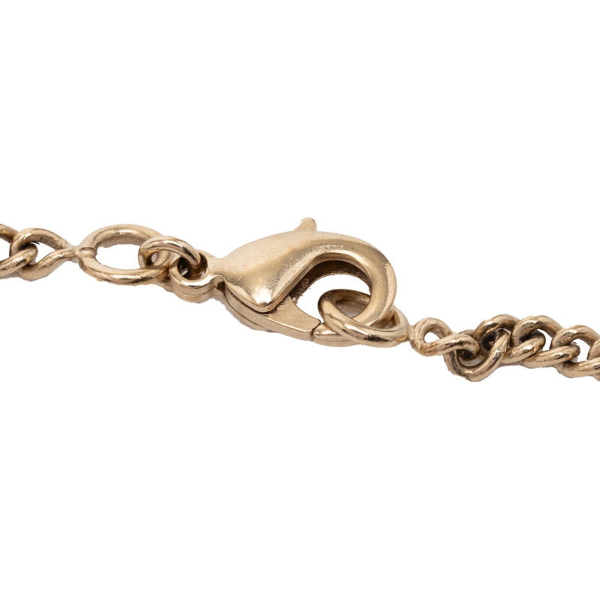 Chanel Chanel Coco Mark Necklace, Gold Plated, Rhinestones, Women's CHANEL Size ONE SIZE - 4 Thumbnail