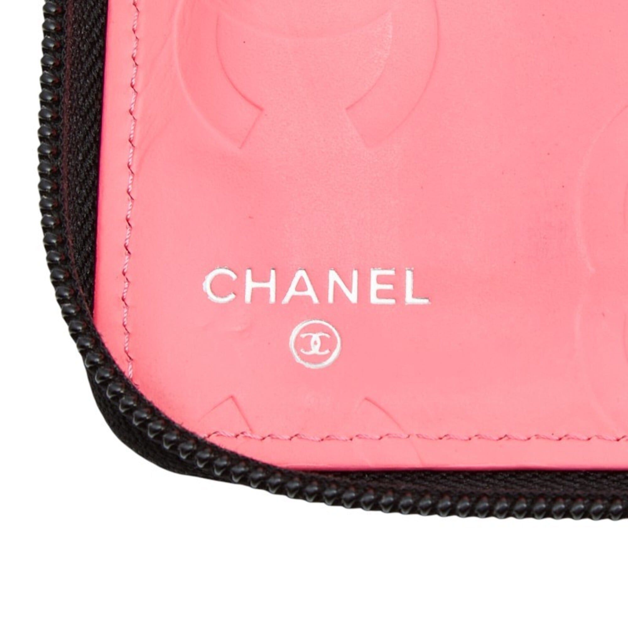 Chanel Chanel Cambon Line Coco Mark Round Zipper Long Wallet Black Leather Enamel Women's CHANEL Size ONE SIZE - 11 Thumbnail