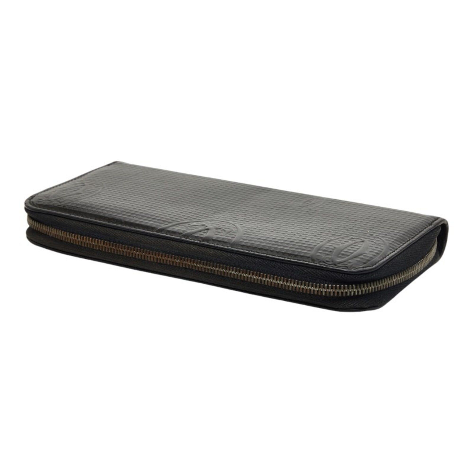 Cartier Cartier Happy Birthday Round Zip Long Wallet, Black Patent Leather, Women's. Size ONE SIZE - 4 Thumbnail