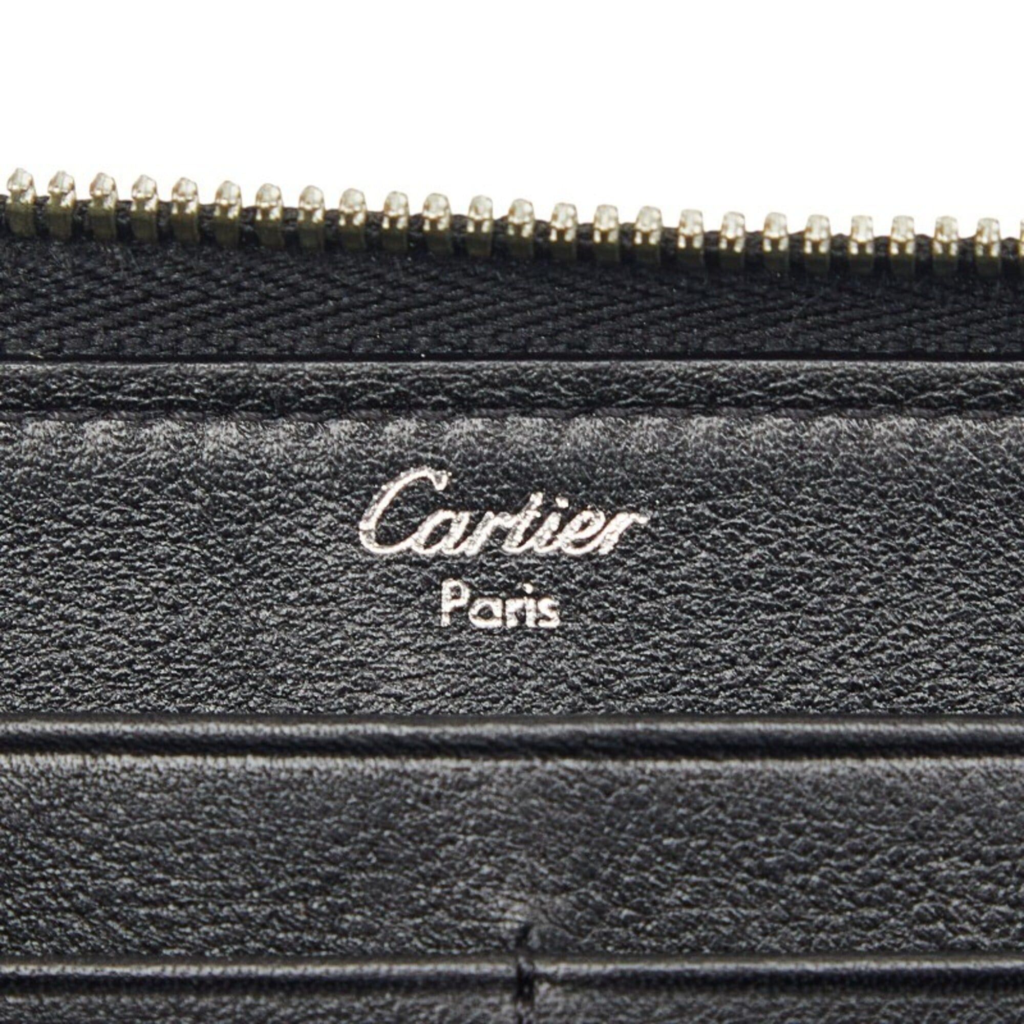 Cartier Cartier Happy Birthday Round Zip Long Wallet, Black Patent Leather, Women's. Size ONE SIZE - 7 Thumbnail