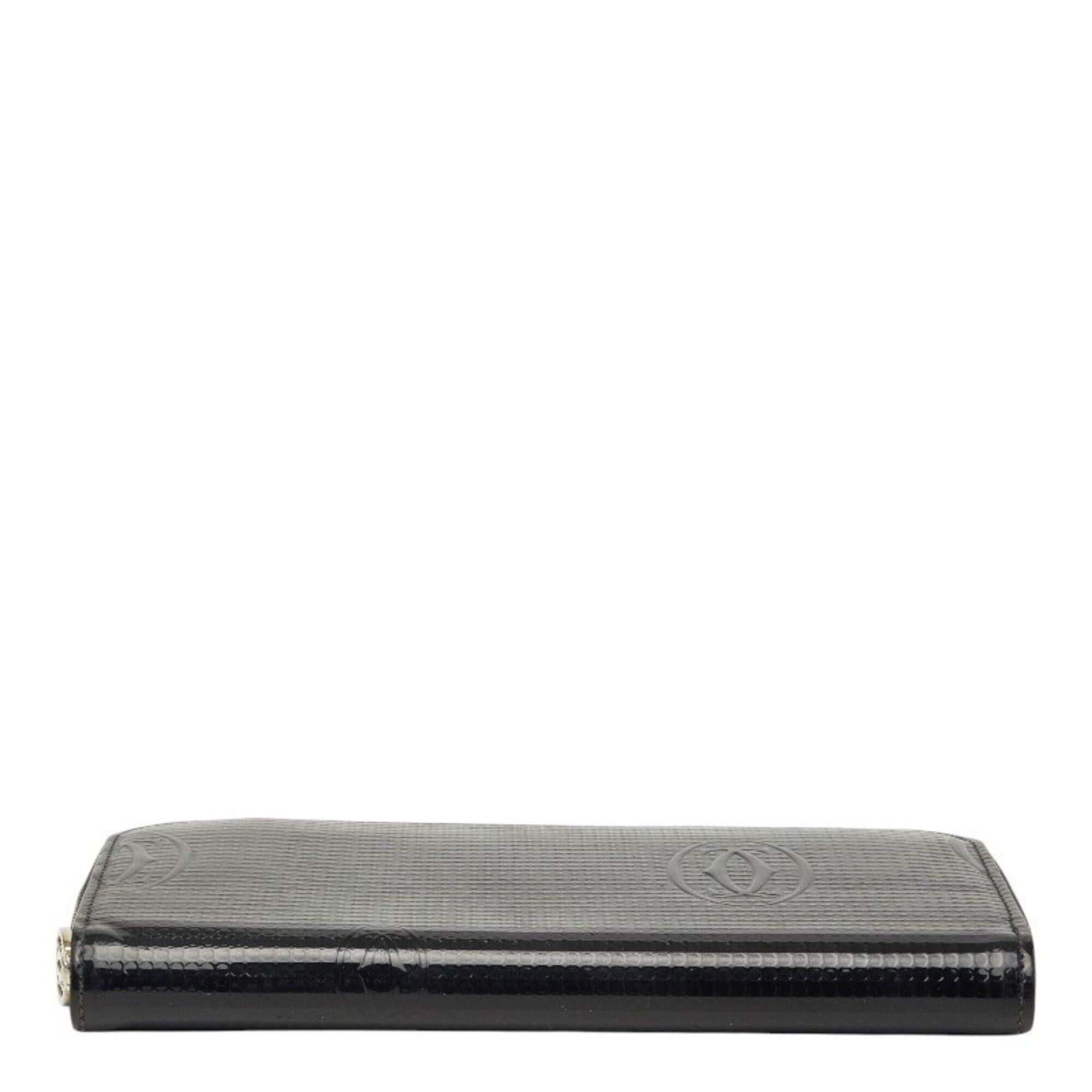 Cartier Cartier Happy Birthday Round Zip Long Wallet, Black Patent Leather, Women's. Size ONE SIZE - 3 Thumbnail