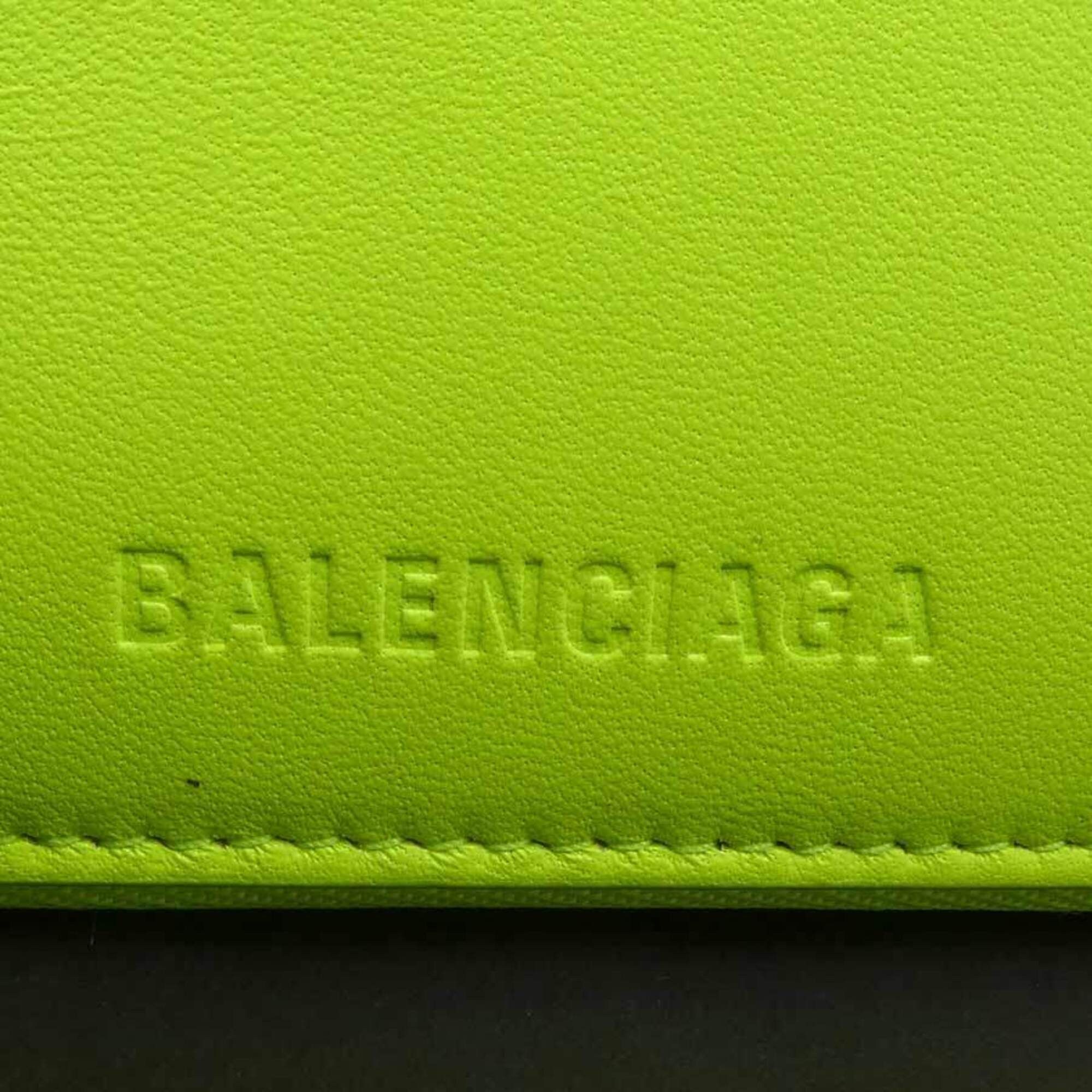 Balenciaga Balenciaga Bi-fold Wallet Leather Neon Yellow Men's Women's 659224 r11142a Size ONE SIZE - 13 Thumbnail