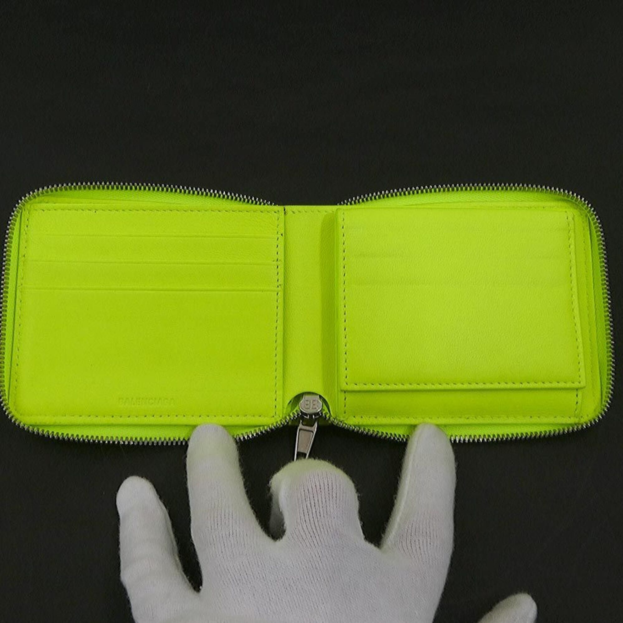 Balenciaga Balenciaga Bi-fold Wallet Leather Neon Yellow Men's Women's 659224 r11142a Size ONE SIZE - 9 Thumbnail