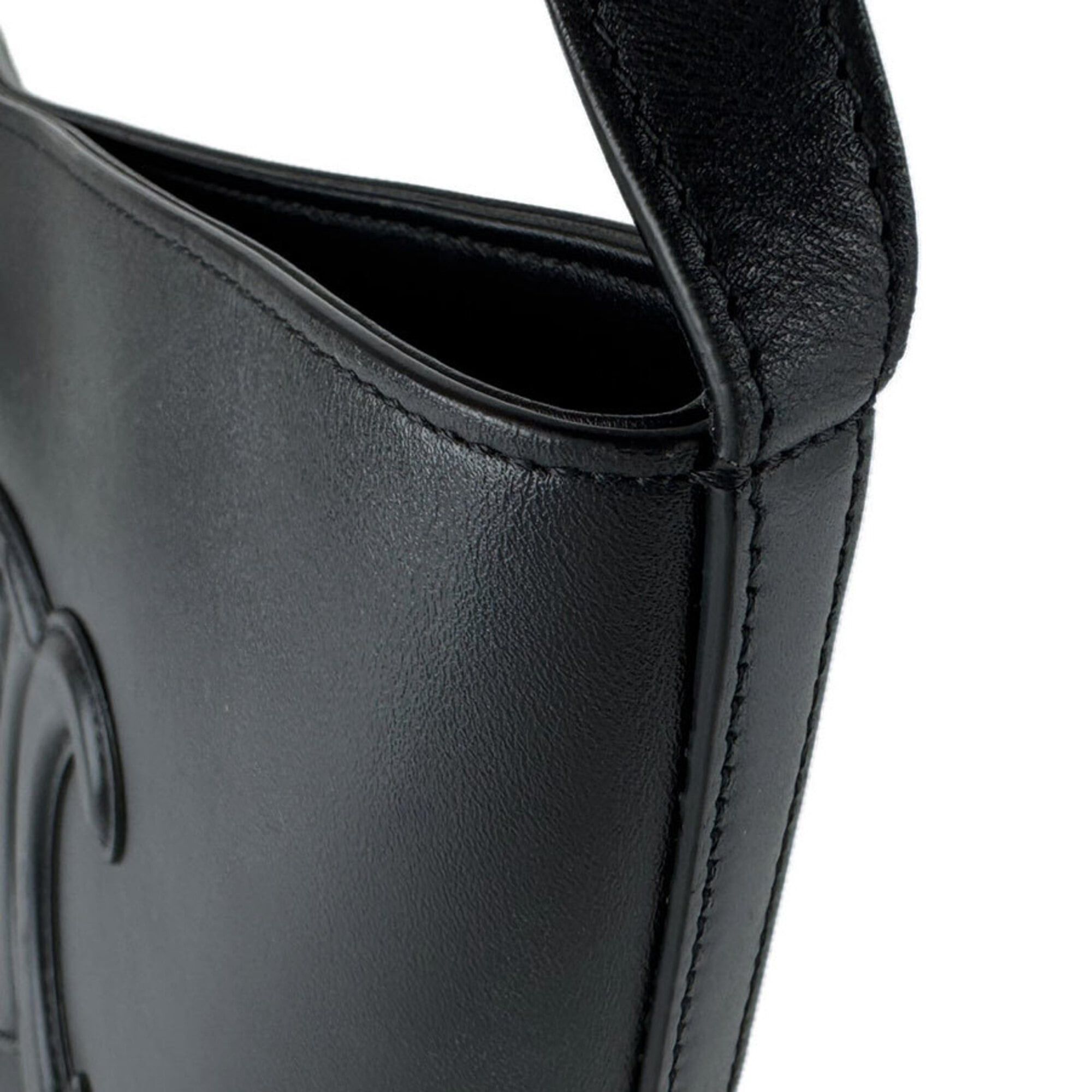 Celine Celine Shoulder Bag Small Basket Cuir Triomphe Leather Black Gold Women's z9267 Size ONE SIZE - 7 Thumbnail