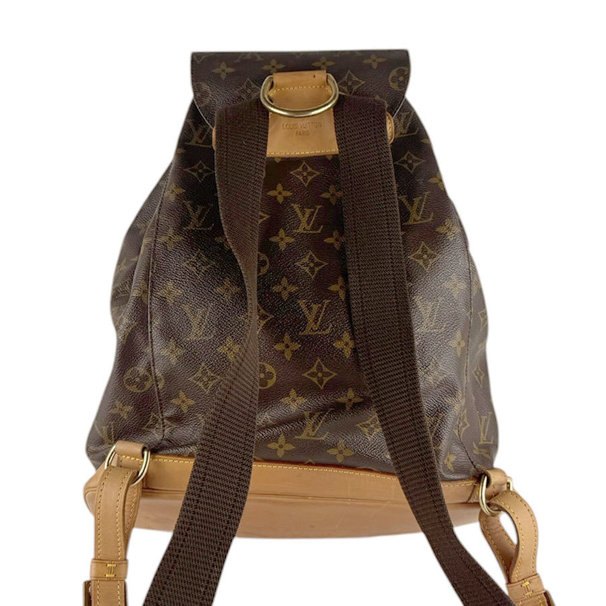 Louis Vuitton Louis Vuitton Backpack Monogram Montsouris GM Canvas Brown Gold Women's M51135 z9230 Size ONE SIZE - 3 Thumbnail
