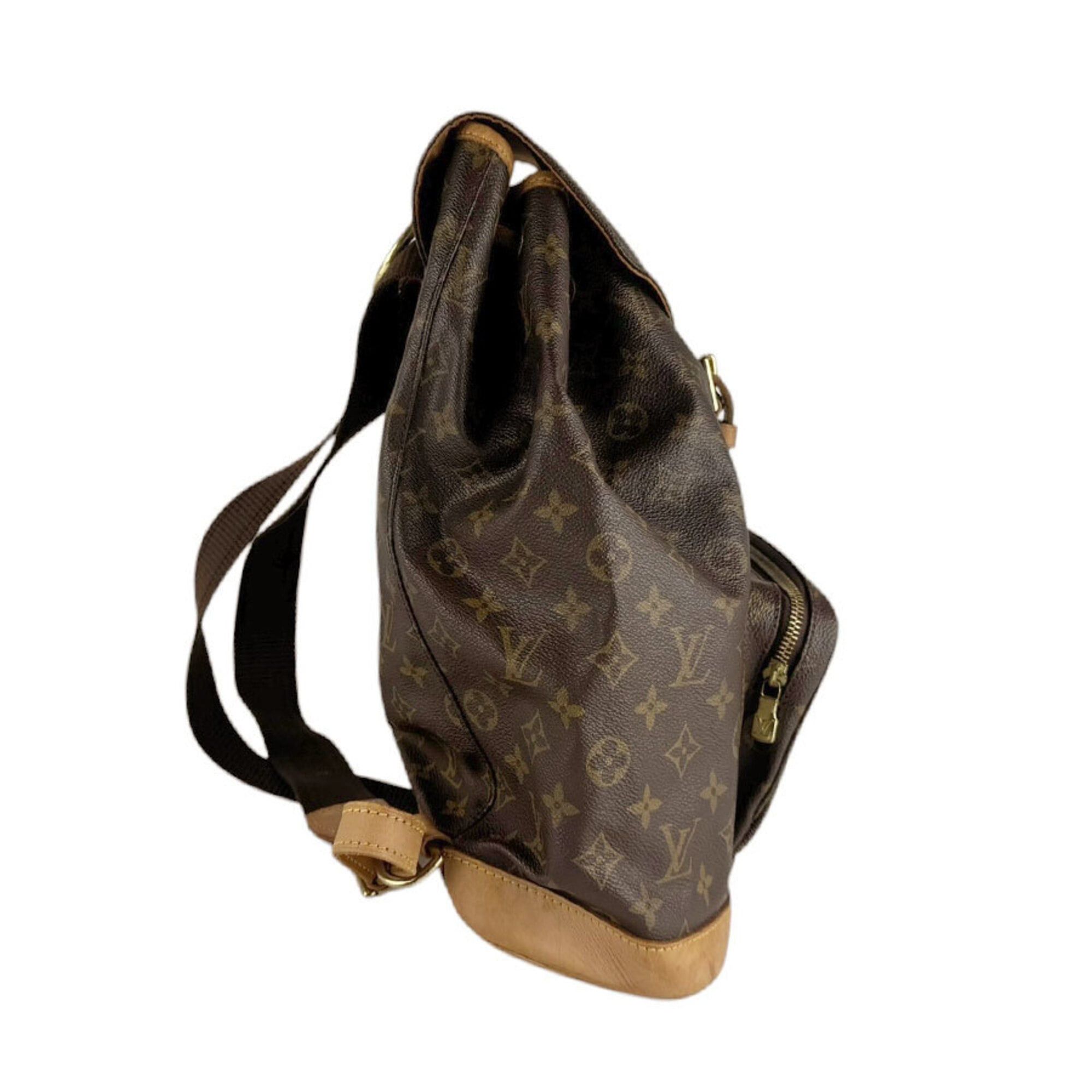 Louis Vuitton Louis Vuitton Backpack Monogram Montsouris GM Canvas Brown Gold Women's M51135 z9230 Size ONE SIZE - 2 Thumbnail