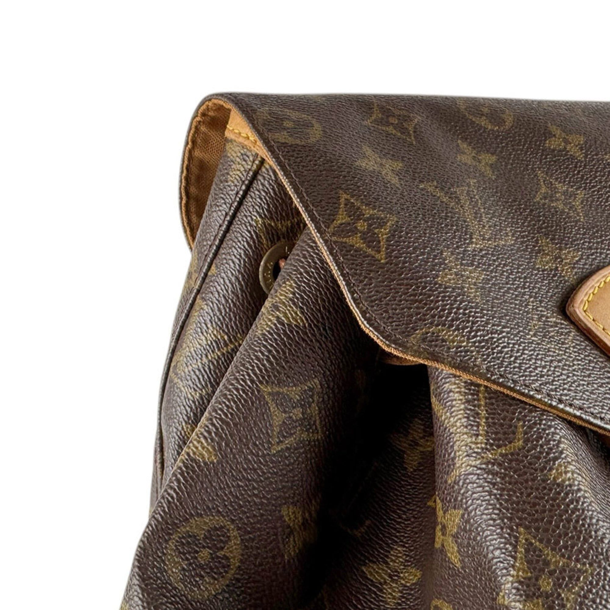 Louis Vuitton Louis Vuitton Backpack Monogram Montsouris GM Canvas Brown Gold Women's M51135 z9230 Size ONE SIZE - 6 Thumbnail