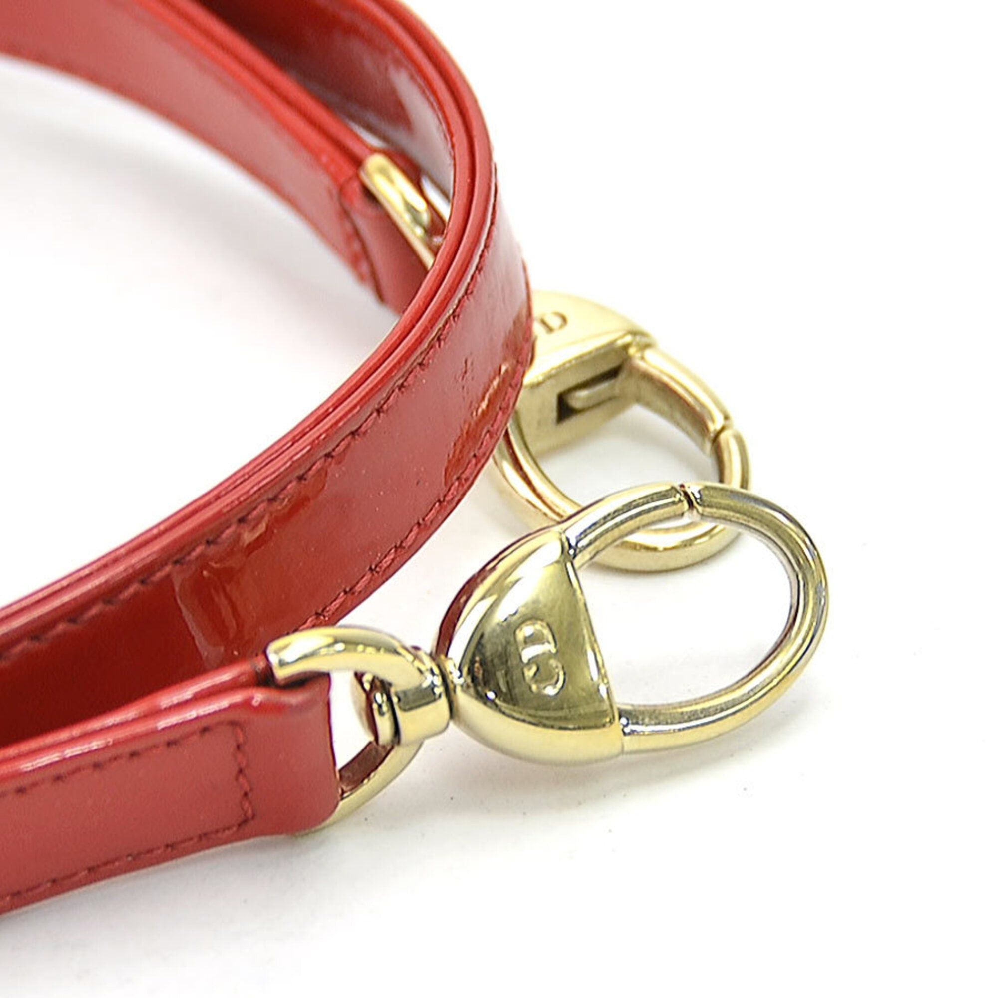 Dior Christian Dior Lady handbag/shoulder bag, patent leather, red and gold, women's, r11135a Size ONE SIZE - 10 Thumbnail