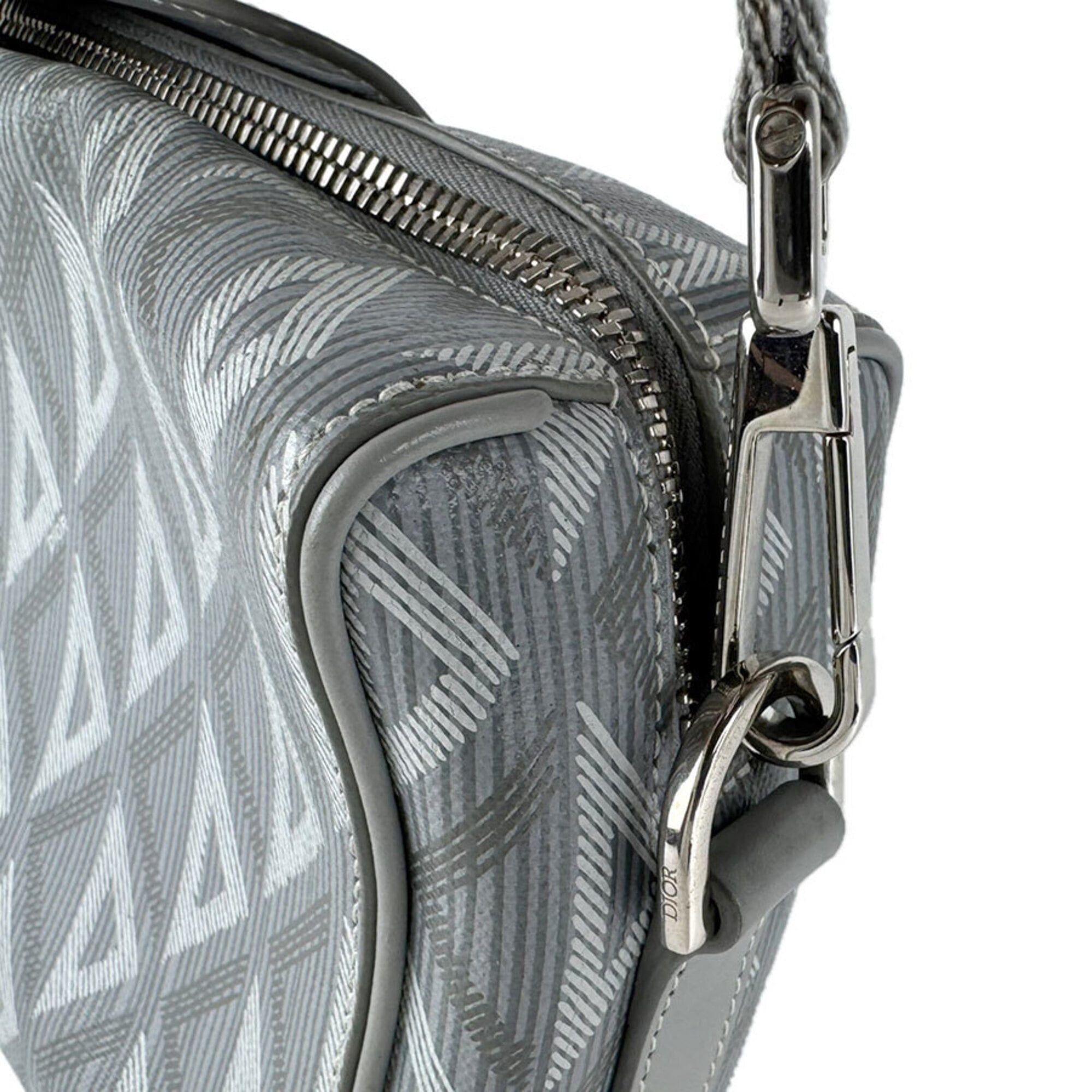 Dior Christian Dior Dior crossbody shoulder bag, leather, gray and silver, men's, z9270 Size ONE SIZE - 7 Thumbnail