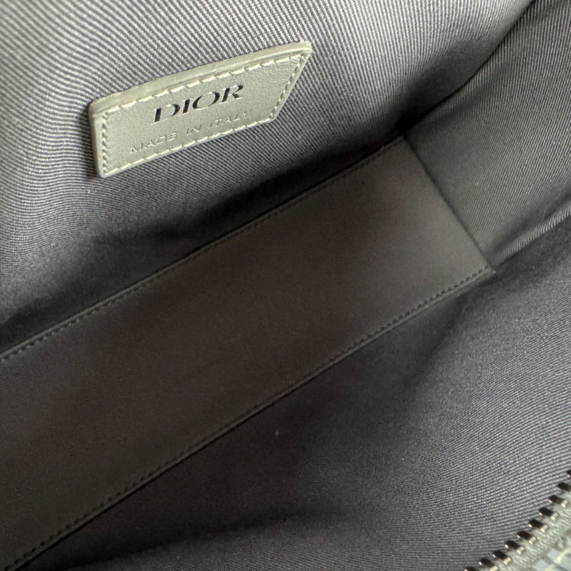 Dior Christian Dior Dior crossbody shoulder bag, leather, gray and silver, men's, z9270 Size ONE SIZE - 5 Thumbnail