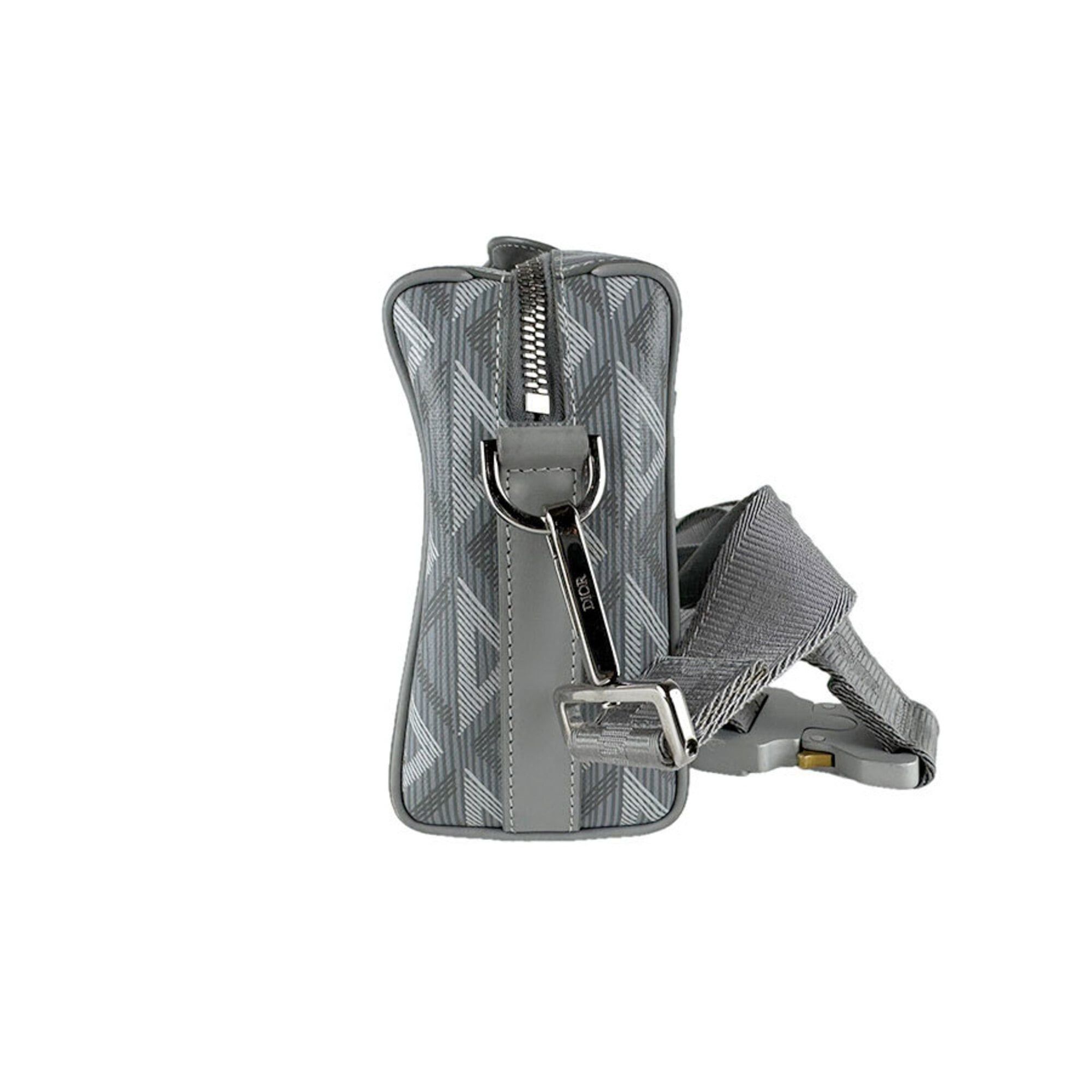 Dior Christian Dior Dior crossbody shoulder bag, leather, gray and silver, men's, z9270 Size ONE SIZE - 2 Thumbnail
