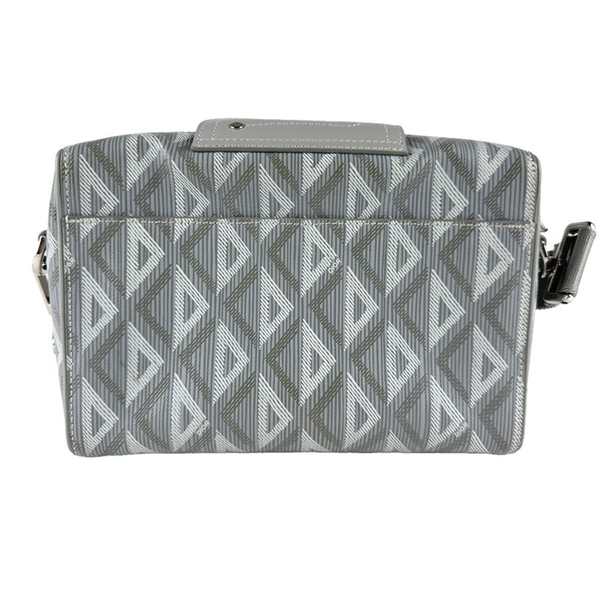 Dior Christian Dior Dior crossbody shoulder bag, leather, gray and silver, men's, z9270 Size ONE SIZE - 3 Thumbnail