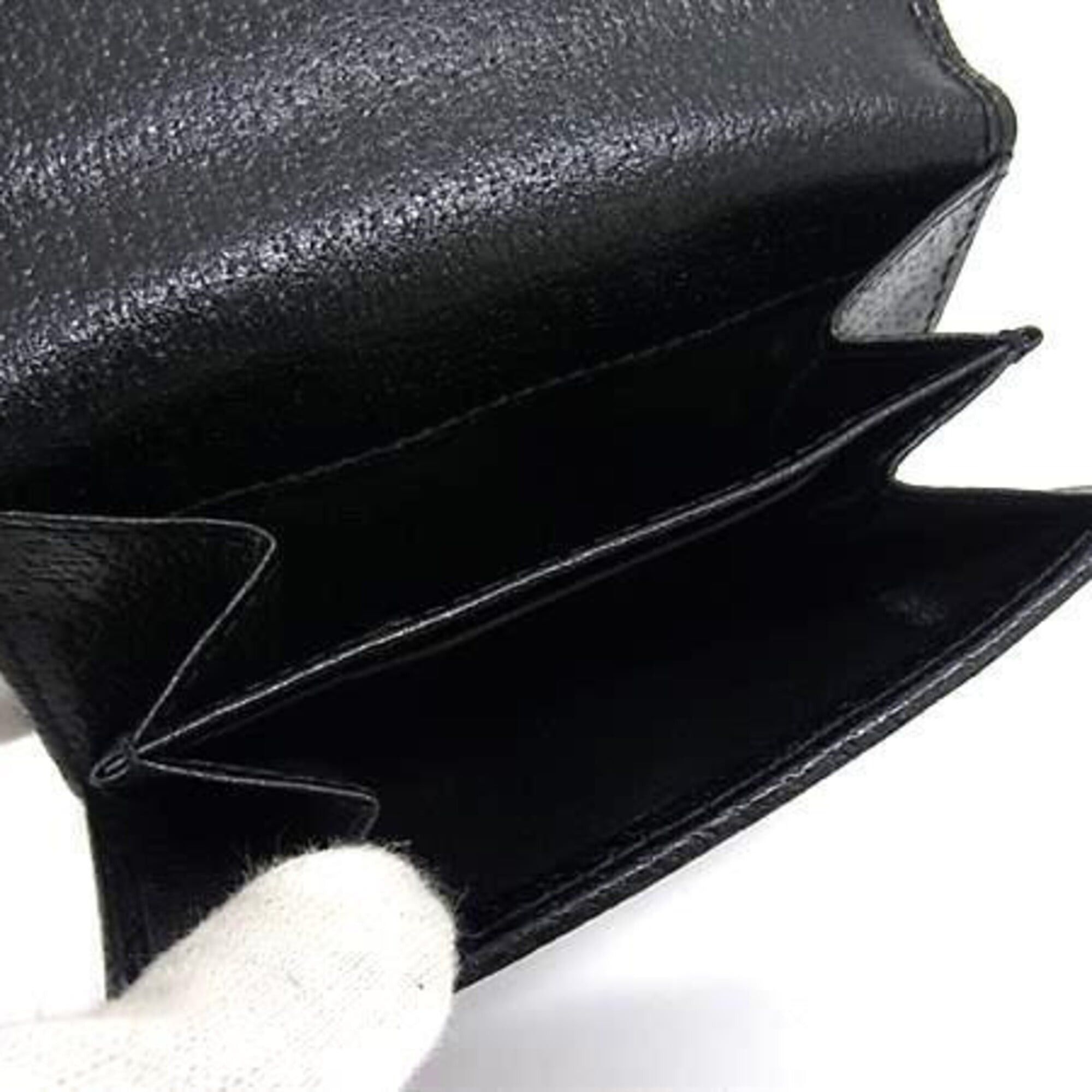 Gucci GUCCI Bi-fold Wallet GG Canvas 112716 Black x Leather Women's W Size ONE SIZE - 5 Thumbnail