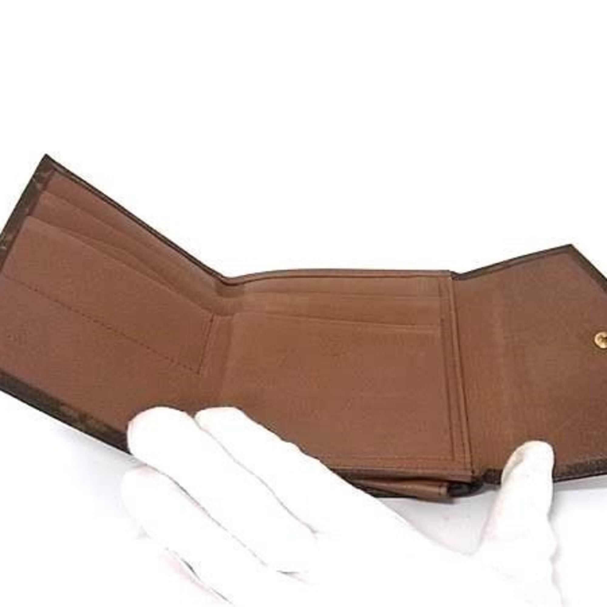 Louis Vuitton Louis Vuitton Tri-fold Wallet Portemonnaie Bifold Carte Credit M61660 Brown Monogram Women's W Size ONE SIZE - 4 Thumbnail