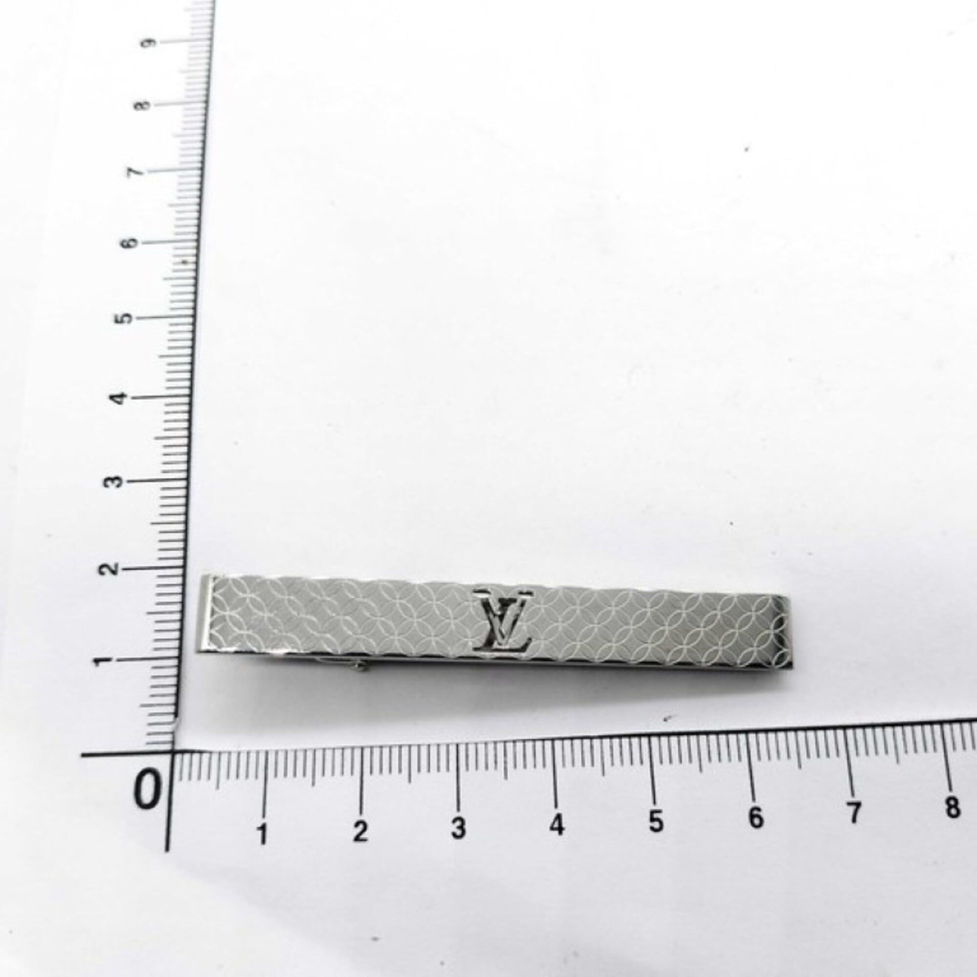 Louis Vuitton Louis Vuitton Tie Clip, Cravat Champs-Élysées, M65042, Silver Metal, Men's Size ONE SIZE - 10 Thumbnail