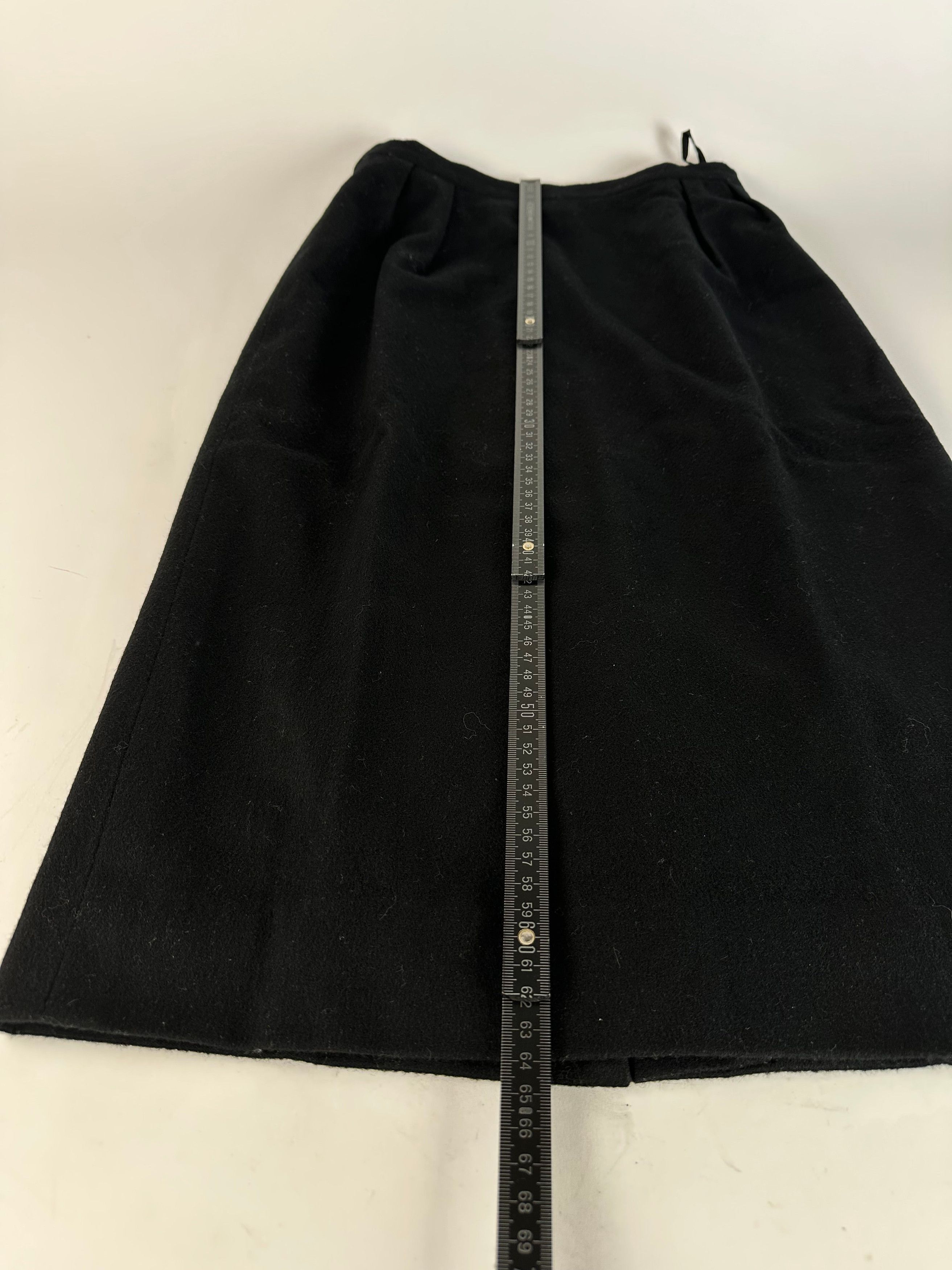 Celine Vintage Paris Wool Skirt Black 36/S Size 26" / US 2 / IT 38 - 10 Thumbnail