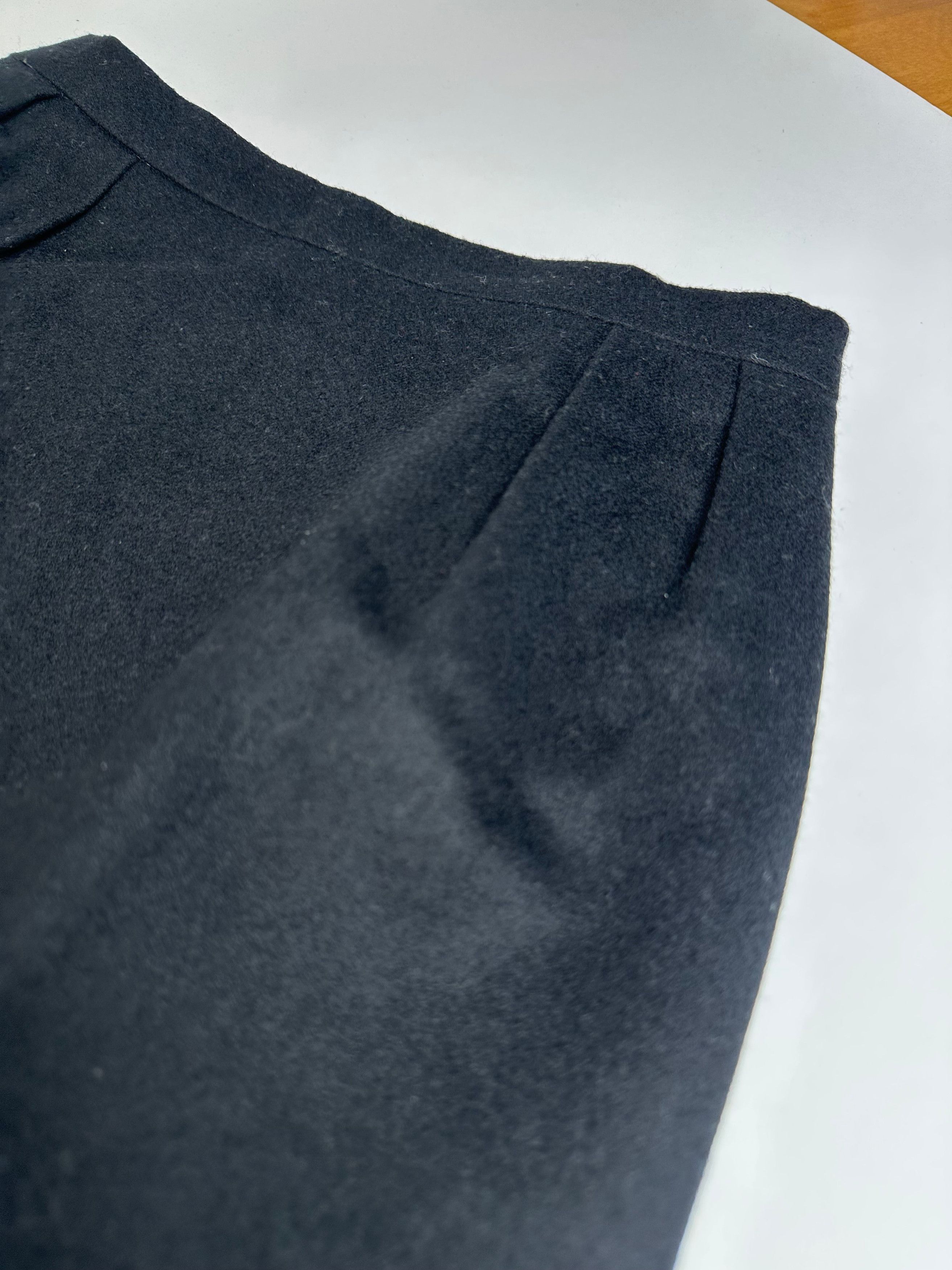 Celine Vintage Paris Wool Skirt Black 36/S Size 26" / US 2 / IT 38 - 8 Thumbnail