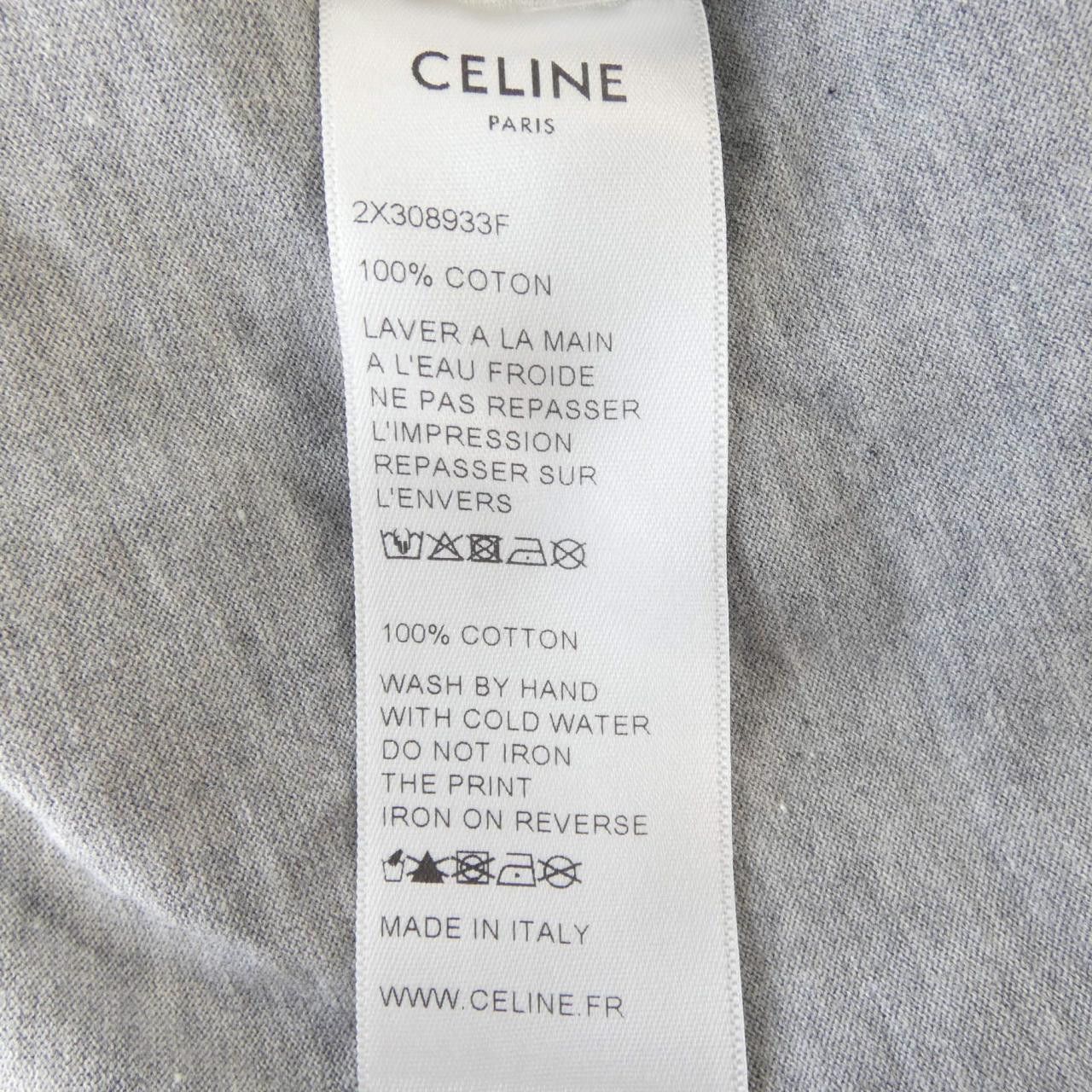 Celine Celine CELINE Cotton T Shirt Textile T-Shirts 2X308933F DUTY FREE for USA Size ONE SIZE - 3 Thumbnail