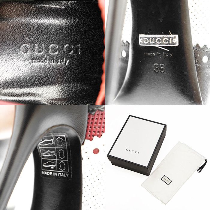 Gucci Gucci Gucci Leather High Heel Booties Leather Shoes DUTY FREE for USA Size ONE SIZE - 10 Thumbnail