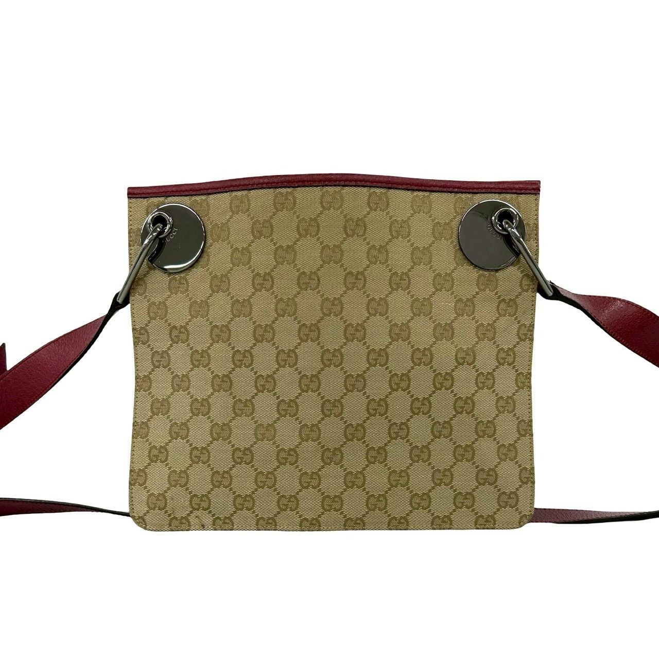 Gucci Gucci Gucci GG Monogram Canvas Leather Shoulder Bag Textile Shoulder Bag DUTY FREE for USA Size ONE SIZE - 2 Thumbnail