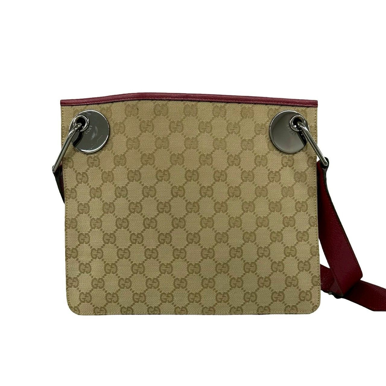 Gucci Gucci Gucci GG Monogram Canvas Leather Shoulder Bag Textile Shoulder Bag DUTY FREE for USA Size ONE SIZE - 4 Thumbnail