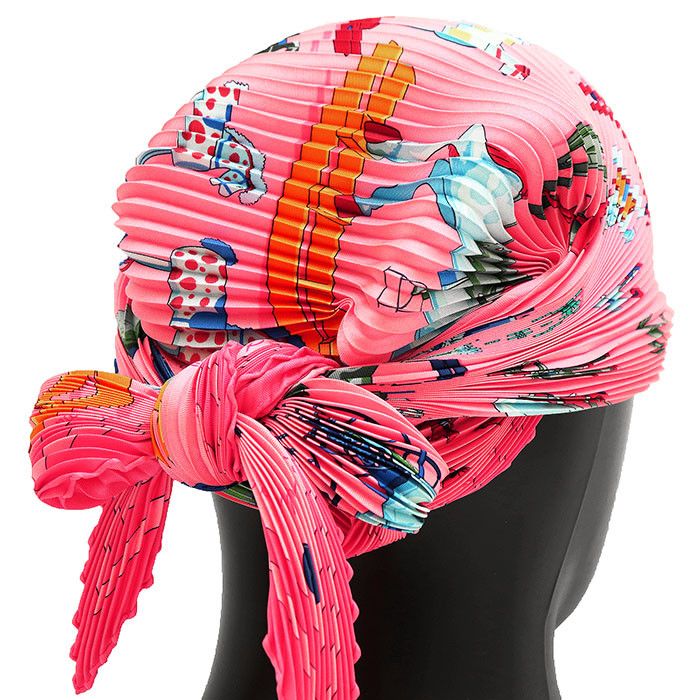 Hermes Hermes Hermes Raconte moi le cheval Silk Pleated Scarf Textile Scarf DUTY FREE for USA Size ONE SIZE - 10 Thumbnail