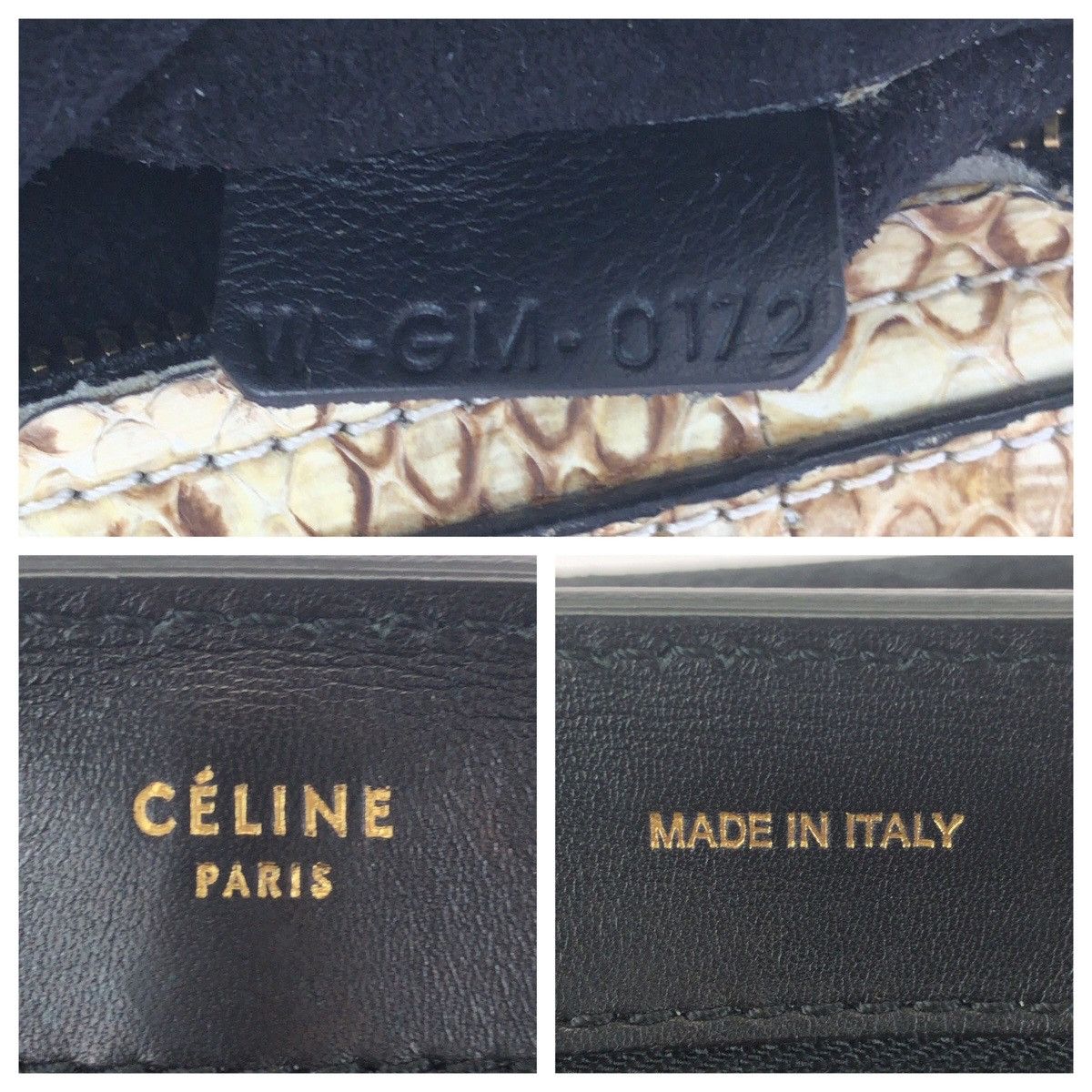 Celine Celine Celine Trapeze Python Handbag Leather Handbag DUTY FREE for USA Size ONE SIZE - 4 Thumbnail