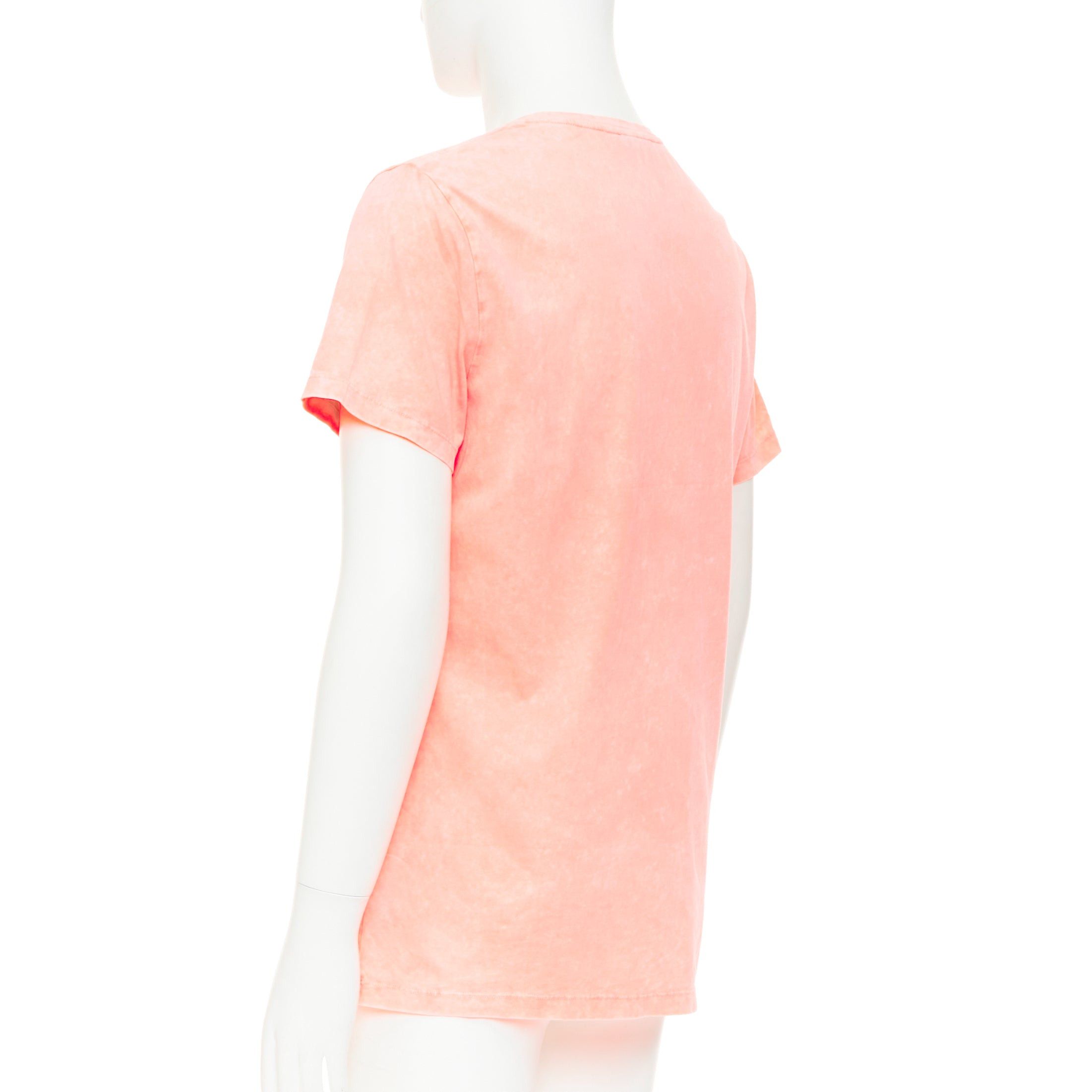 Balmain BALMAIN pink washed cotton jersey retro beach sunset graphic logo t-shirt L Size US L / EU 52-54 / 3 - 6 Thumbnail