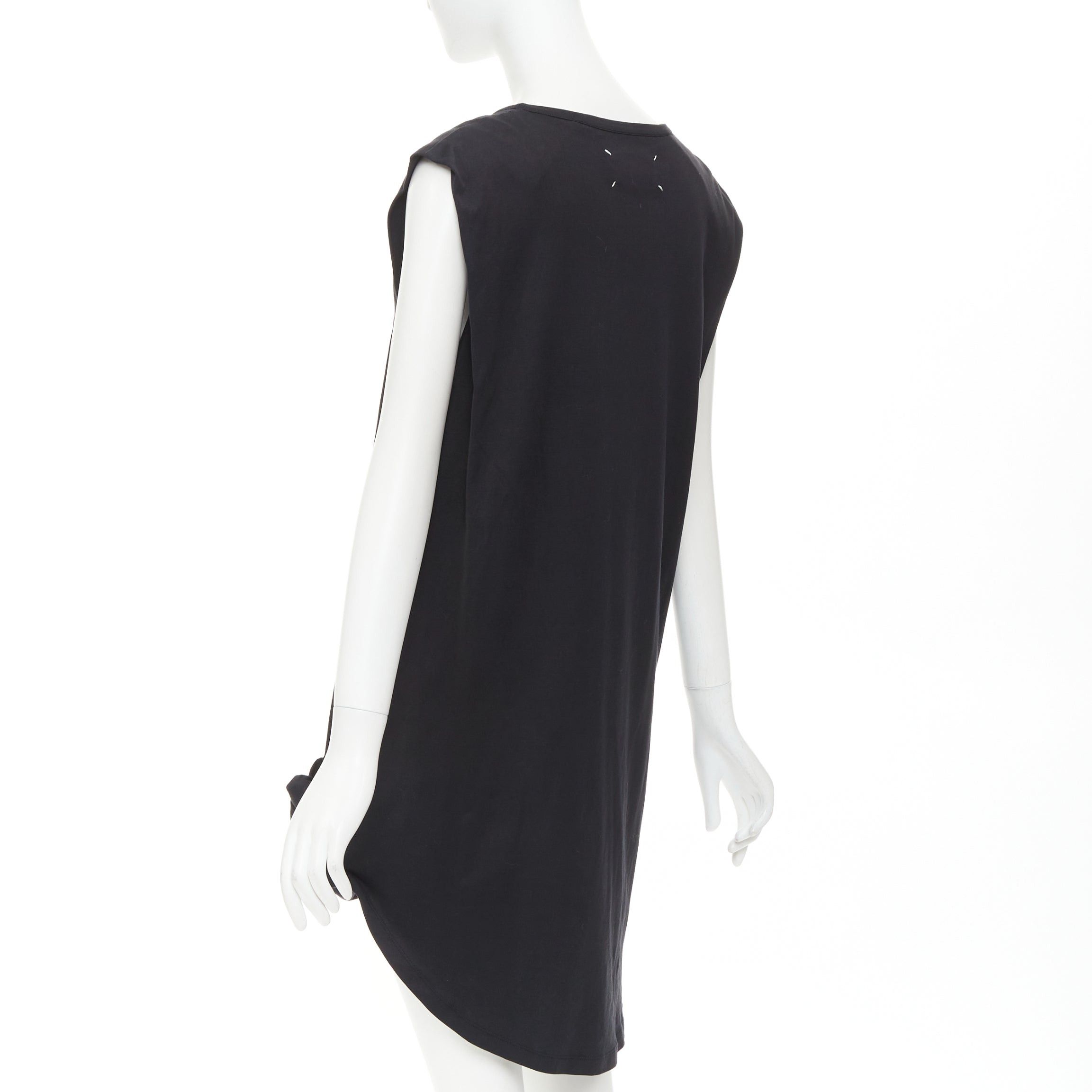 Maison Margiela MAISON MARTIN MARGIELA 2001 Vintage black cotton deconstructed ruched bubble hem mini dress M Size M / US 6-8 / IT 42-44 - 6 Thumbnail
