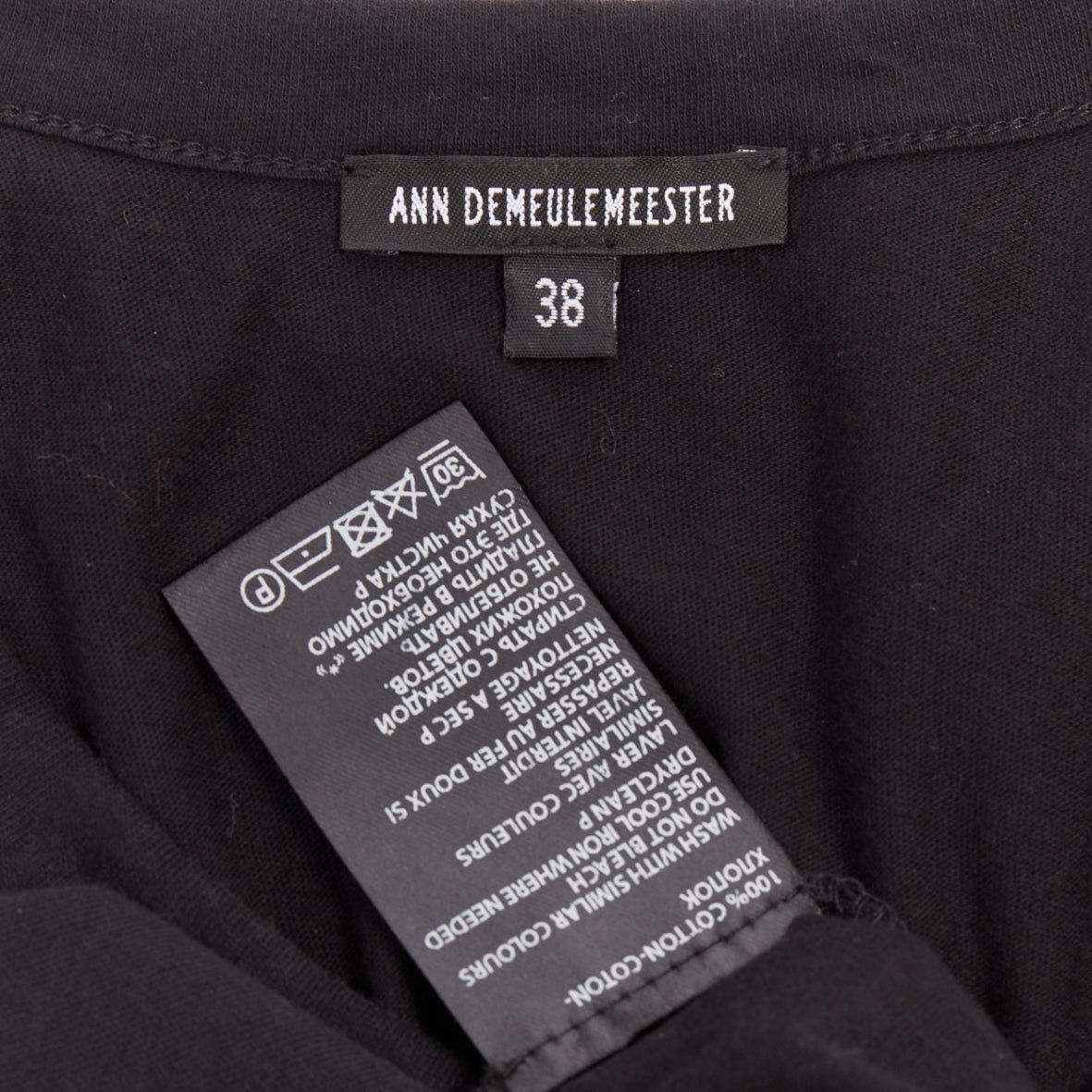 Ann Demeulemeester ANN DEMEULEMEESTER black cotton layered asymmetric hi-low trailing midi dress FR38 M Size M / US 6-8 / IT 42-44 - 8 Thumbnail