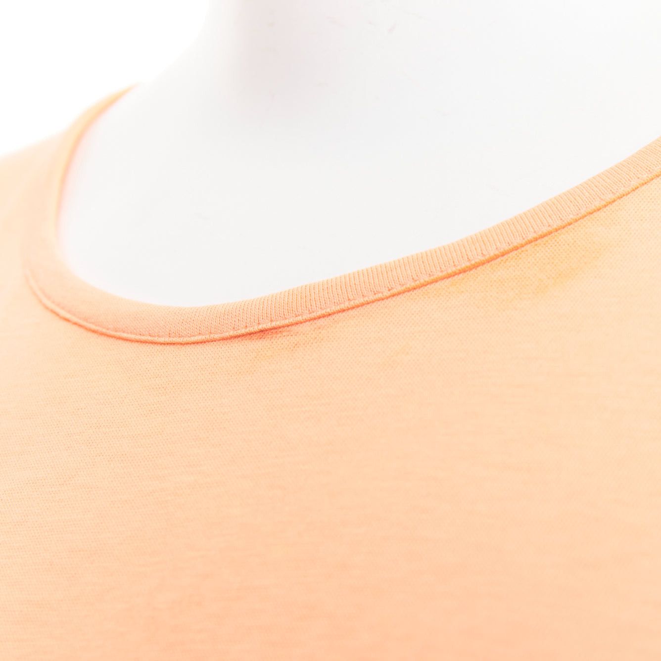 Balmain BALMAIN peach pink gold foil logo buttons shoulder sleeveless tshirt FR36 S Size S / US 4 / IT 40 - 8 Thumbnail