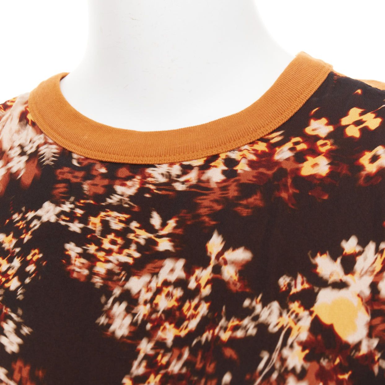 Dries Van Noten DRIES VAN NOTEN 2021 Hernet brown black cotton blurry floral print cap sleeve sweater S Size S / US 4 / IT 40 - 7 Thumbnail