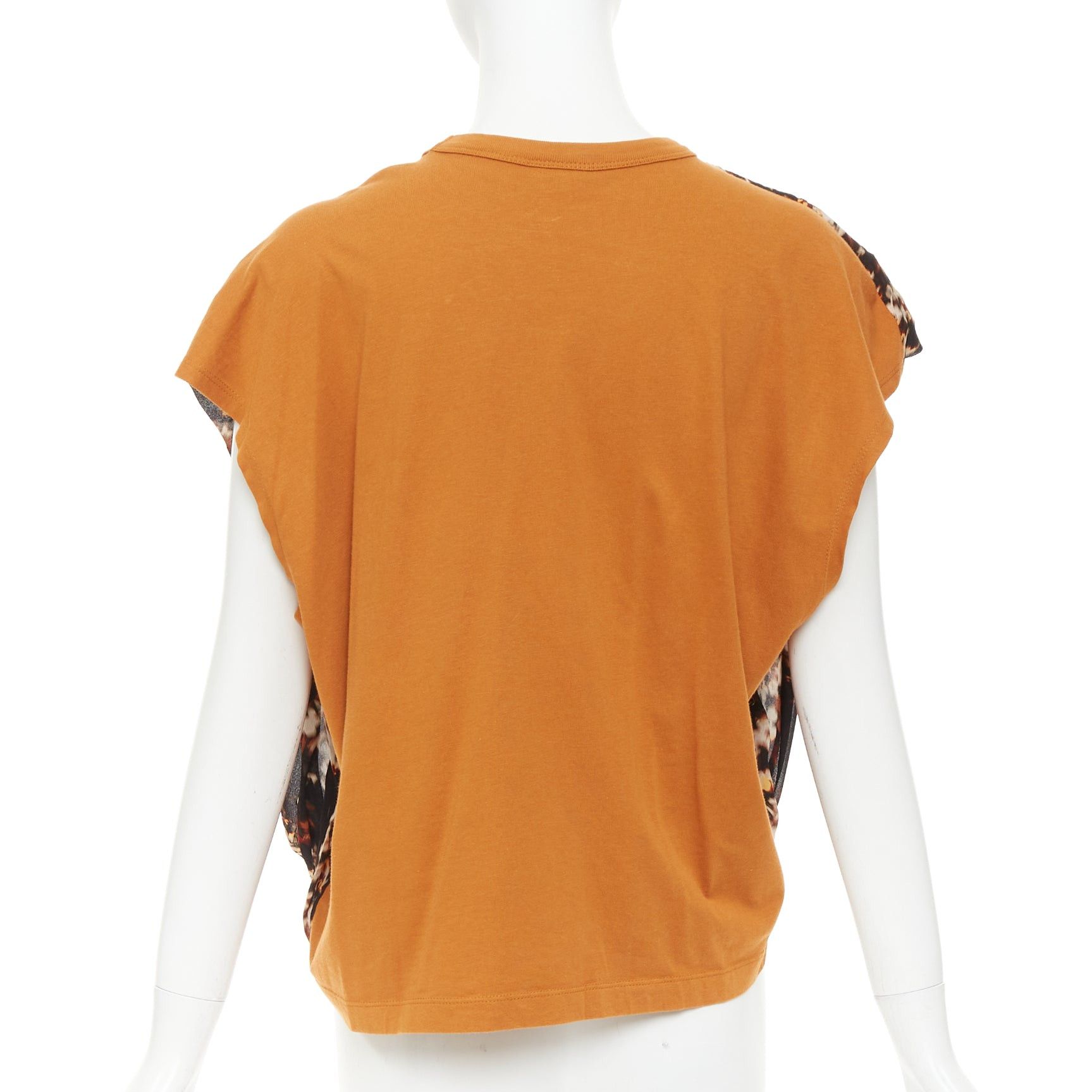 Dries Van Noten DRIES VAN NOTEN 2021 Hernet brown black cotton blurry floral print cap sleeve sweater S Size S / US 4 / IT 40 - 5 Thumbnail