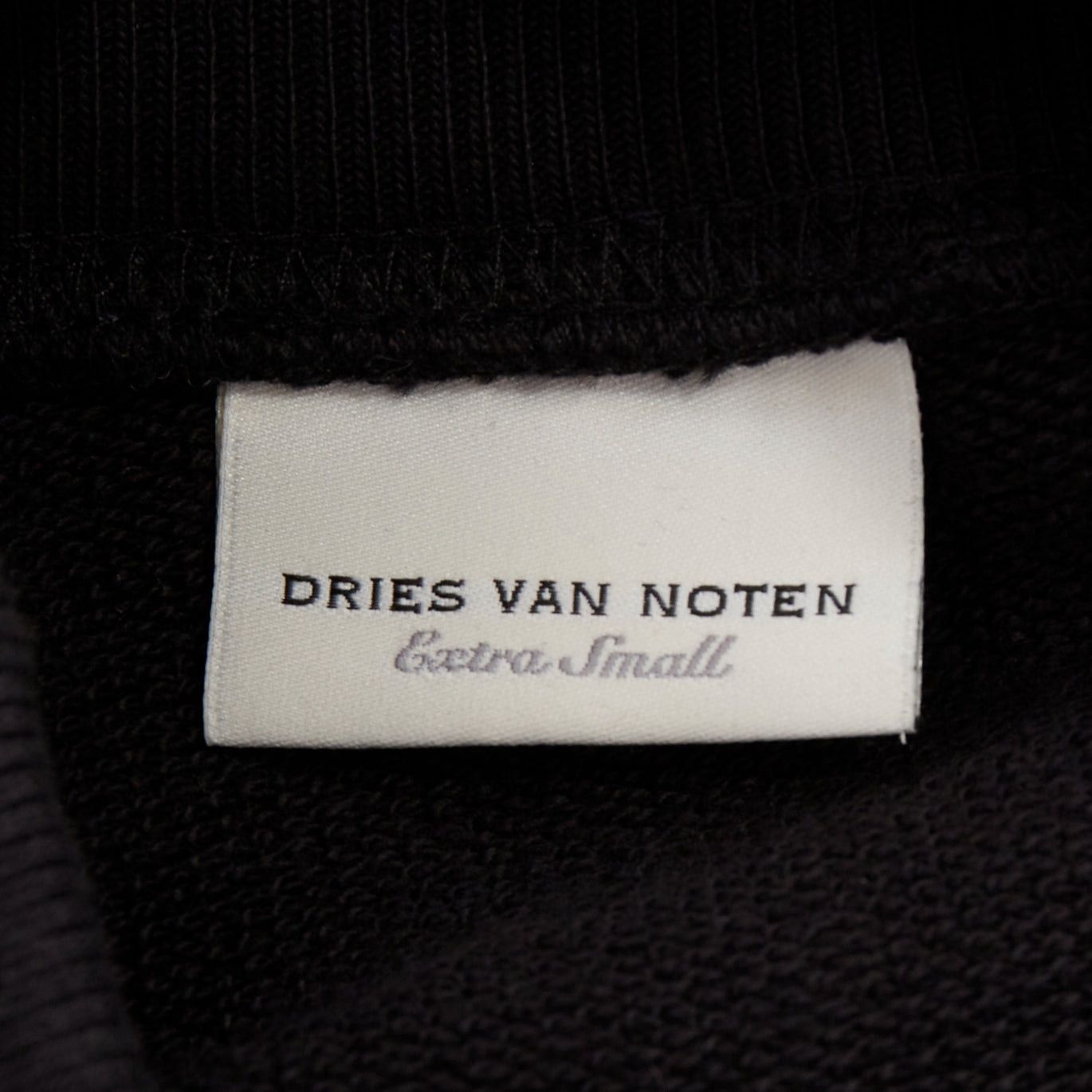 Dries Van Noten DRIES VAN NOTEN black cotton mock neck dolman short sleeves boxy sweatshirt XS Size XS / US 0-2 / IT 36-38 - 8 Thumbnail