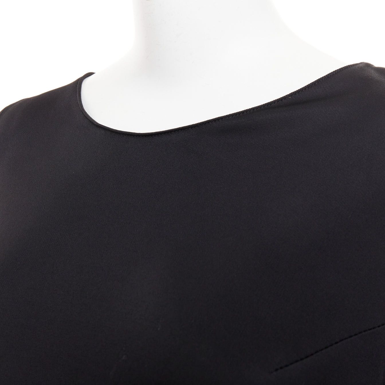 Galvan GALVAN 2018 Vesper black viscose fringe roped half sleeve bateau neck top FR40 S Size M / US 6-8 / IT 42-44 - 7 Thumbnail
