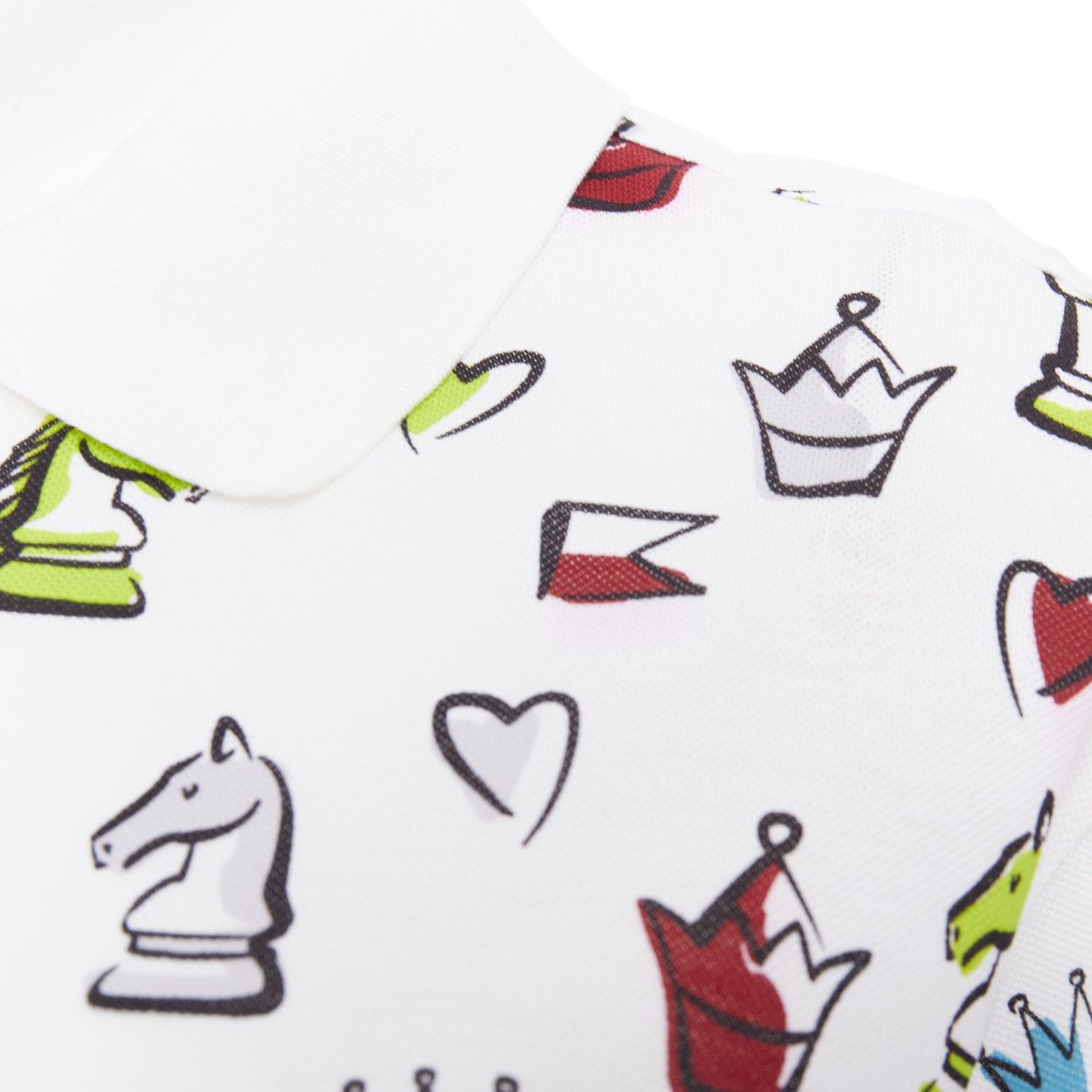 Hermes HERMES 2022 white multicolor animal chess print playgrounds cotton polo shirt S Size S / US 4 / IT 40 - 7 Thumbnail