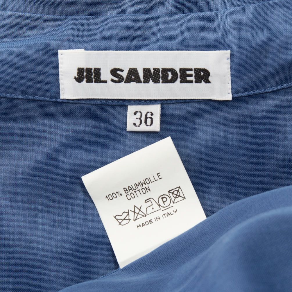 Jil Sander JIL SANDER 2011 Raf Simons blue cotton sheer patch pocket shirt FR36 S Size S / US 4 / IT 40 - 8 Thumbnail