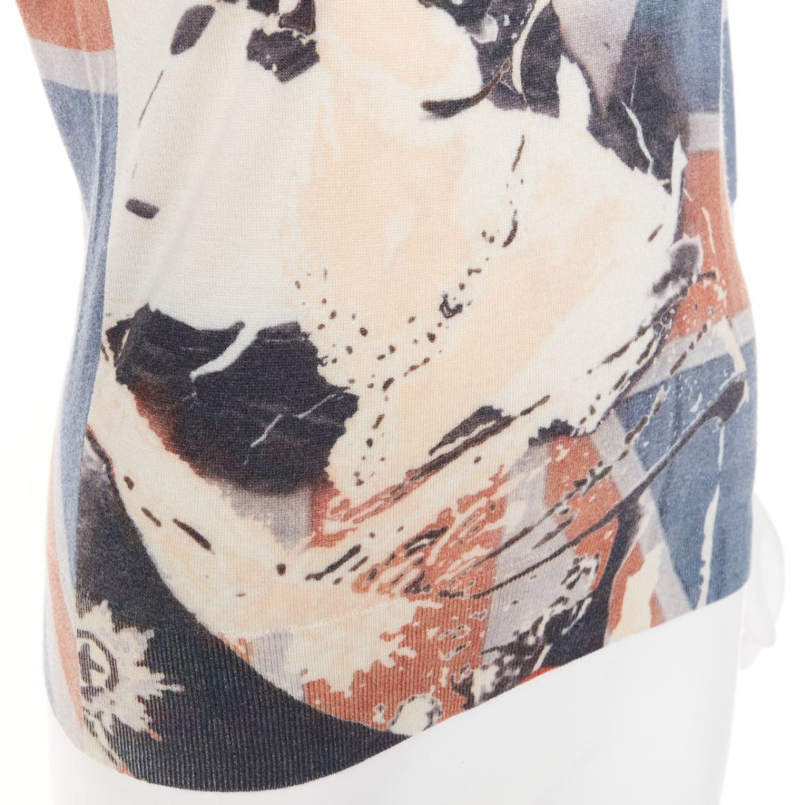Alexander McQueen ALEXANDER MCQUEEN 2008 Runway Queen Elizabeth Portrait Union Jack cashmere sweater S Size S / US 4 / IT 40 - 7 Thumbnail