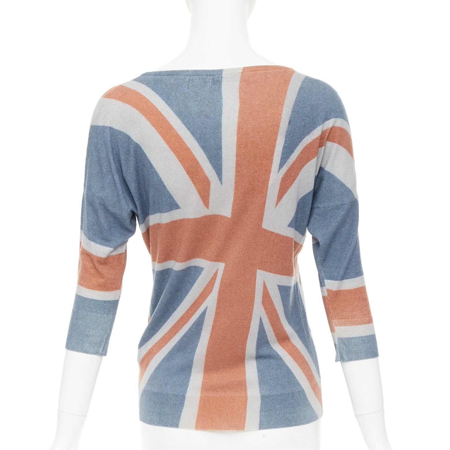 Alexander McQueen ALEXANDER MCQUEEN 2008 Runway Queen Elizabeth Portrait Union Jack cashmere sweater S Size S / US 4 / IT 40 - 4 Thumbnail
