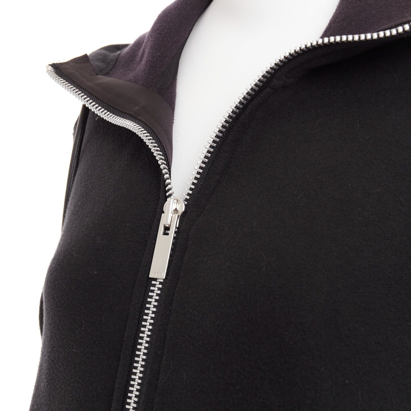 Sacai SACAI 2019 black cotton blend nylon trim side zip deconstructed hybrid hoodie JP2 M Size M / US 6-8 / IT 42-44 - 8 Thumbnail