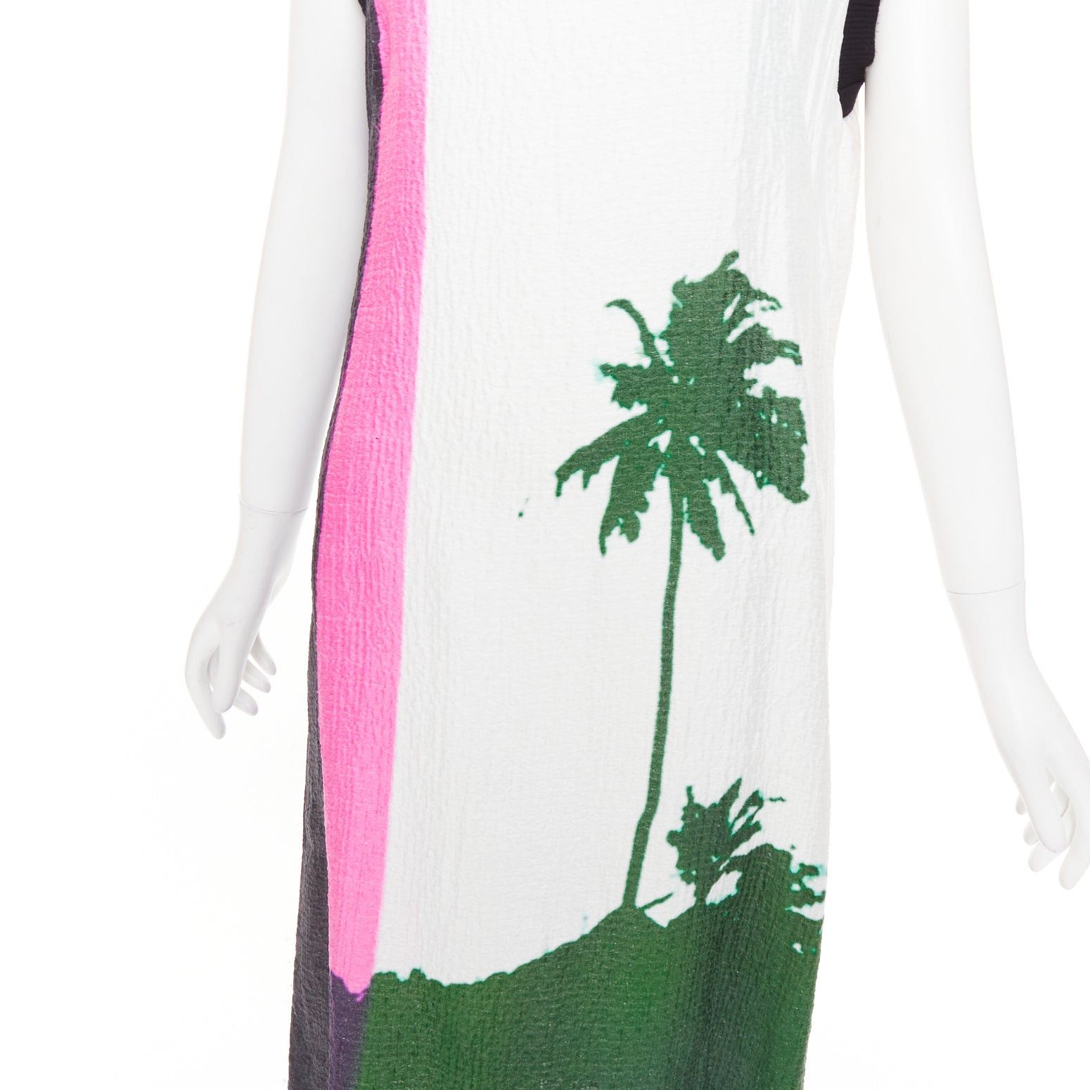 Dries Van Noten DRIES VAN NOTEN 2020 Len Lye linen blend palm tree print shift dress FR38 M Size M / US 6-8 / IT 42-44 - 2 Thumbnail