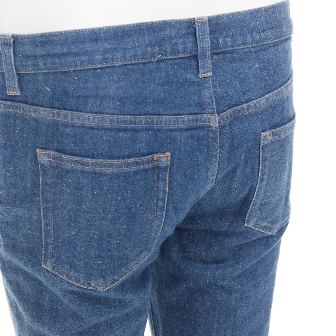 Celine OLD CELINE 2011 Phoebe Philo Triomphe button mid waist cropped straight leg jeans FR38 M Size 28" / US 6 / IT 42 - 7 Thumbnail