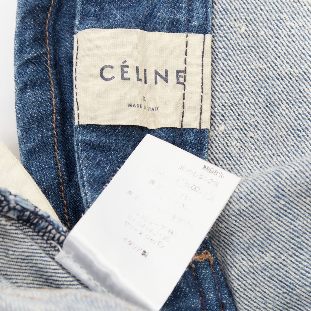 Celine OLD CELINE 2011 Phoebe Philo Triomphe button mid waist cropped straight leg jeans FR38 M Size 28" / US 6 / IT 42 - 8 Thumbnail