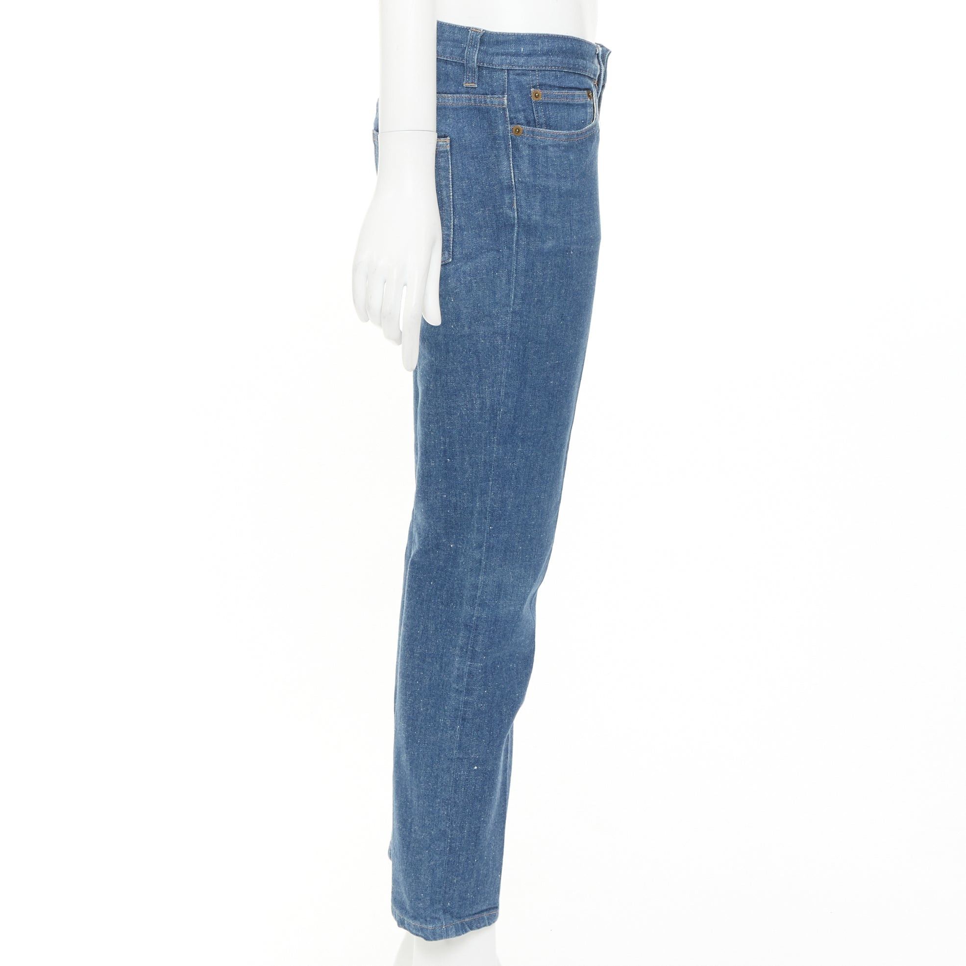 Celine OLD CELINE 2011 Phoebe Philo Triomphe button mid waist cropped straight leg jeans FR38 M Size 28" / US 6 / IT 42 - 4 Thumbnail