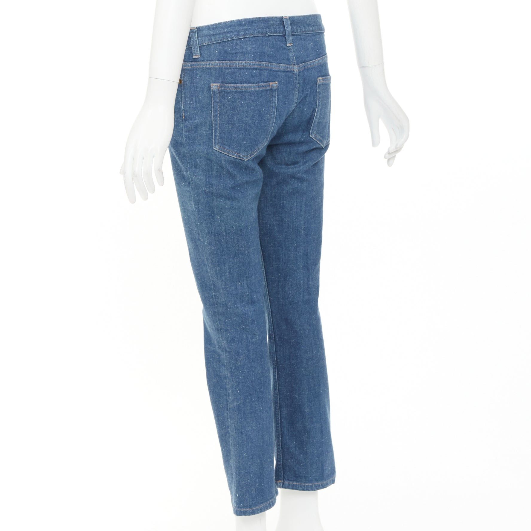 Celine OLD CELINE 2011 Phoebe Philo Triomphe button mid waist cropped straight leg jeans FR38 M Size 28" / US 6 / IT 42 - 6 Thumbnail