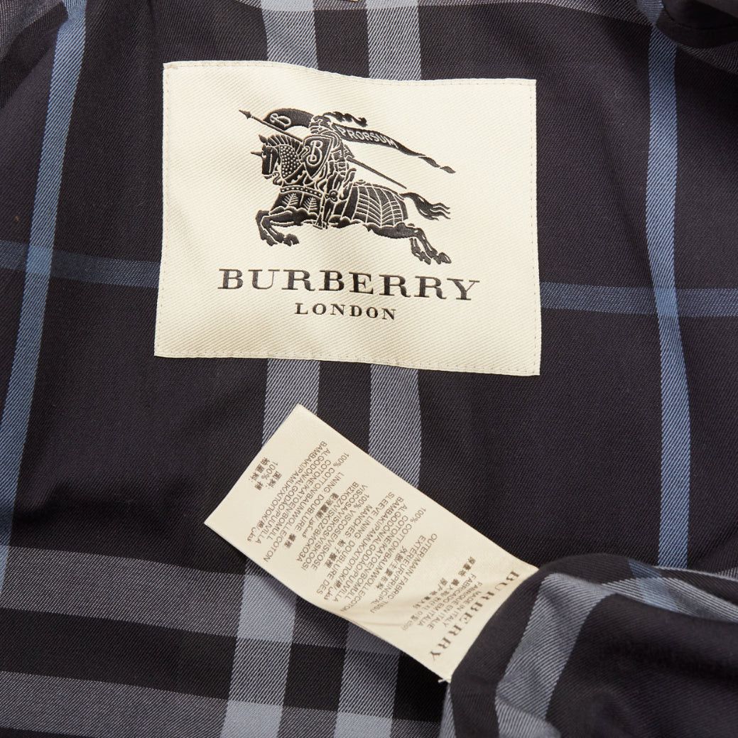 Burberry BURBERRY Prorsum 2011 black cotton twill double breasted leather trim beltedtrench coat EU46 S Size US S / EU 44-46 / 1 - 8 Thumbnail
