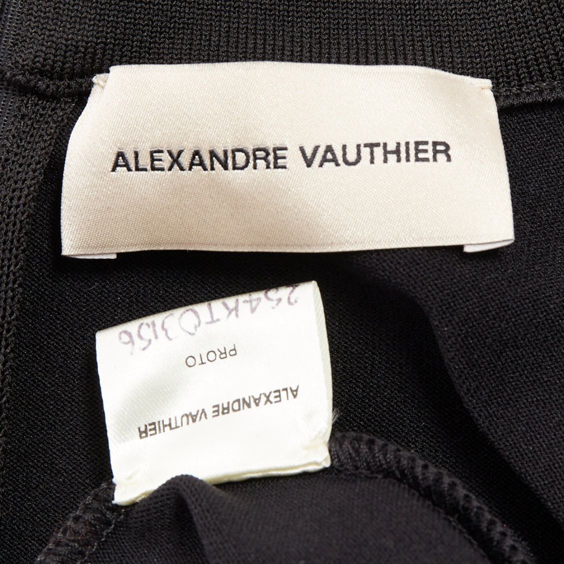 Alexandre Vauthier ALEXANDRE VAUTHIER black stretch knit high neck zip back sleeveless top Size S / US 4 / IT 40 - 8 Thumbnail