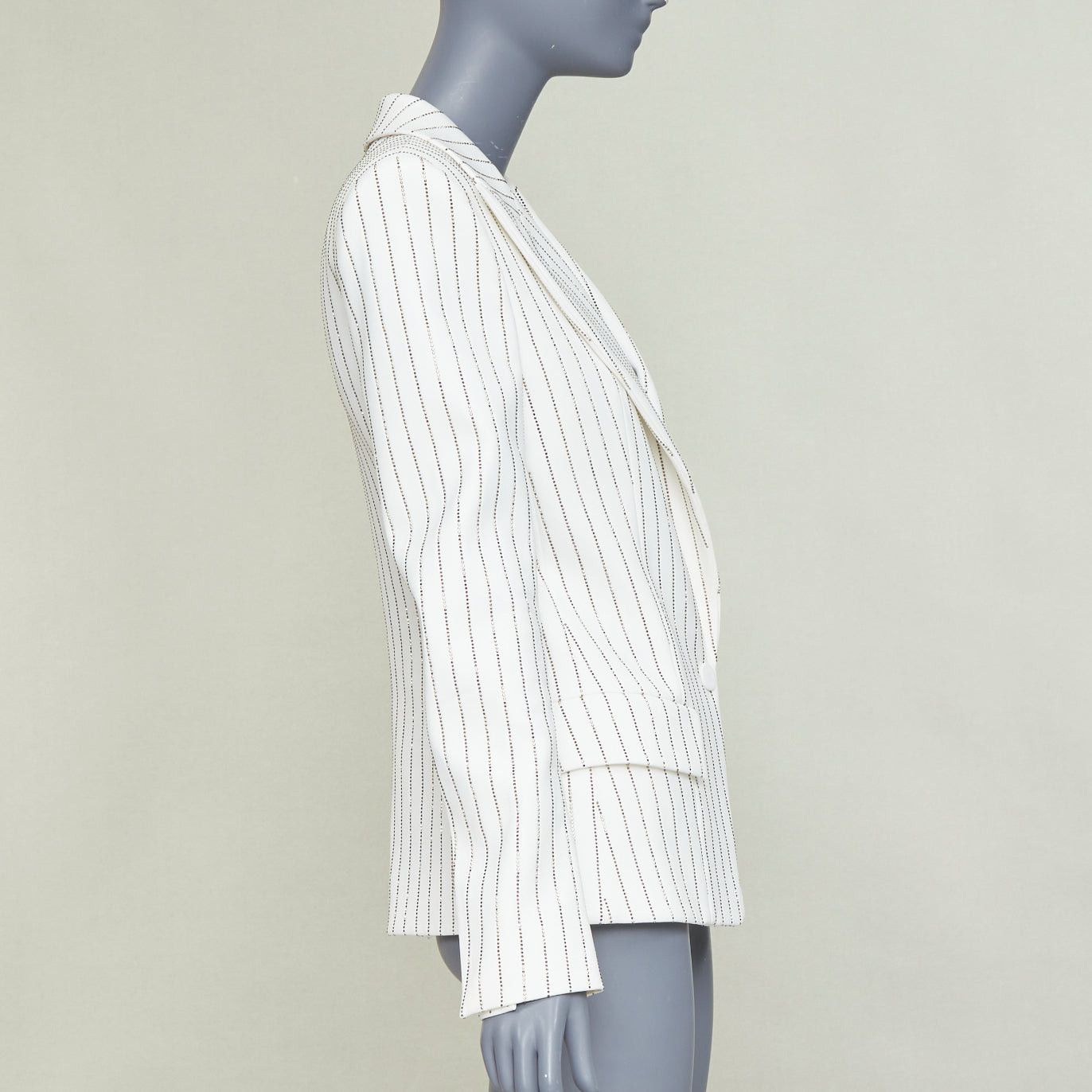 Alexandre Vauthier ALEXANDRE VAUTHIER COUTURE SS2020 Runway off white gold crystal blazer jacket FR36 S Size S / US 4 / IT 40 - 5 Thumbnail