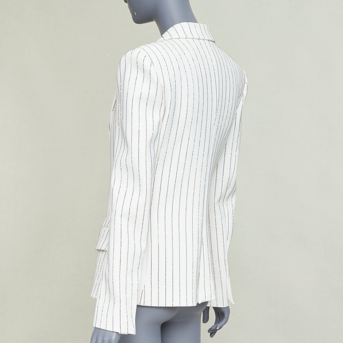 Alexandre Vauthier ALEXANDRE VAUTHIER COUTURE SS2020 Runway off white gold crystal blazer jacket FR36 S Size S / US 4 / IT 40 - 7 Thumbnail